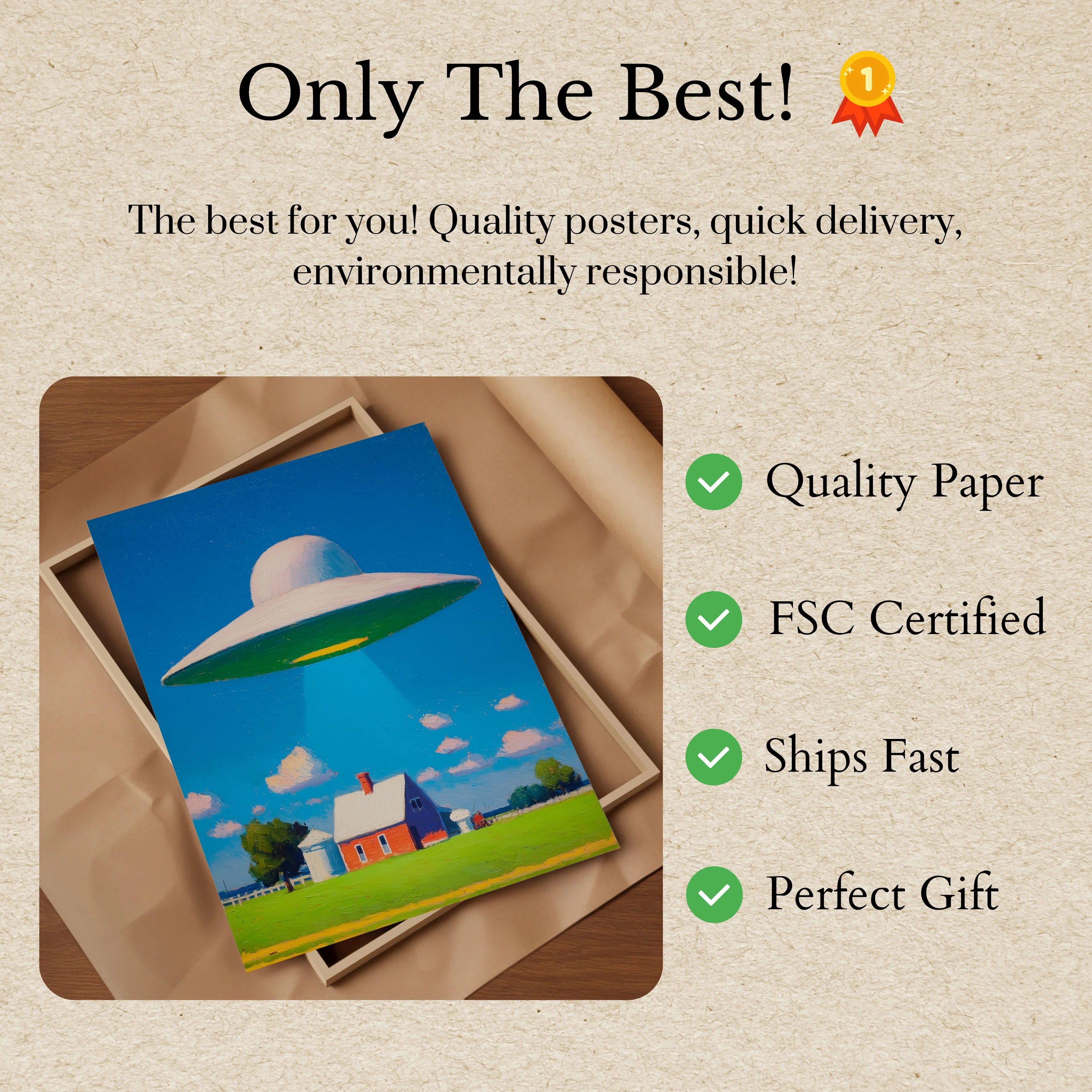 Alien Encounter Farm Poster - Image 3