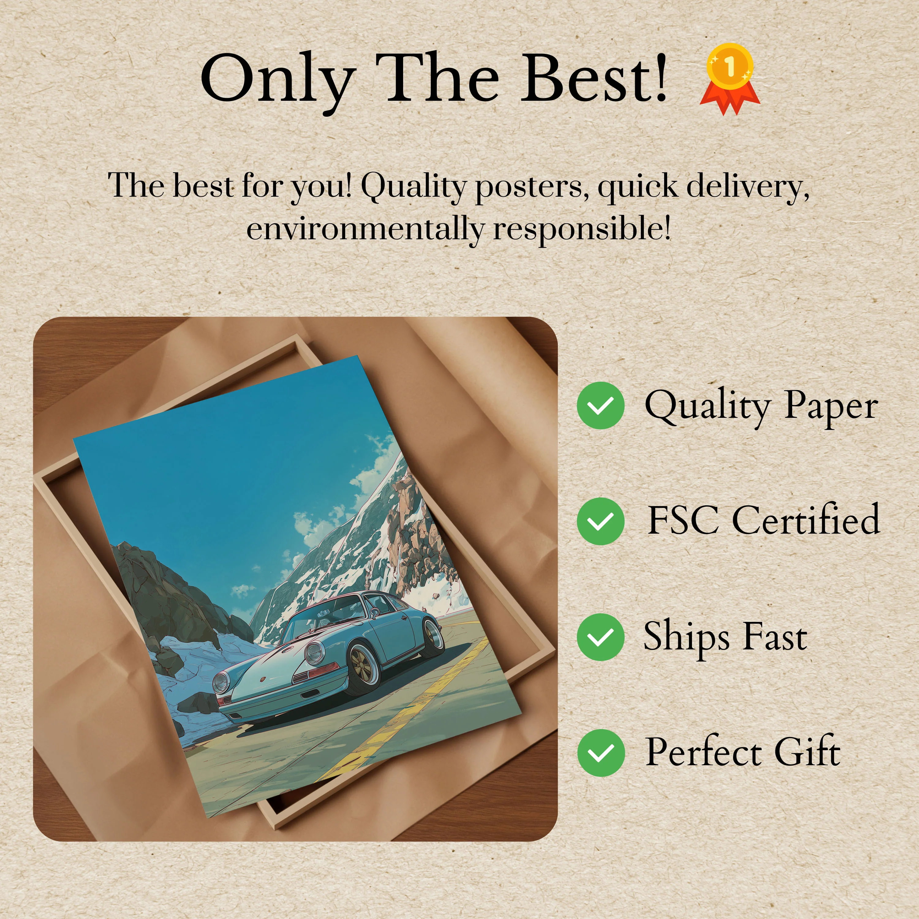 Alpine Curves Porsche Poster - Image 3