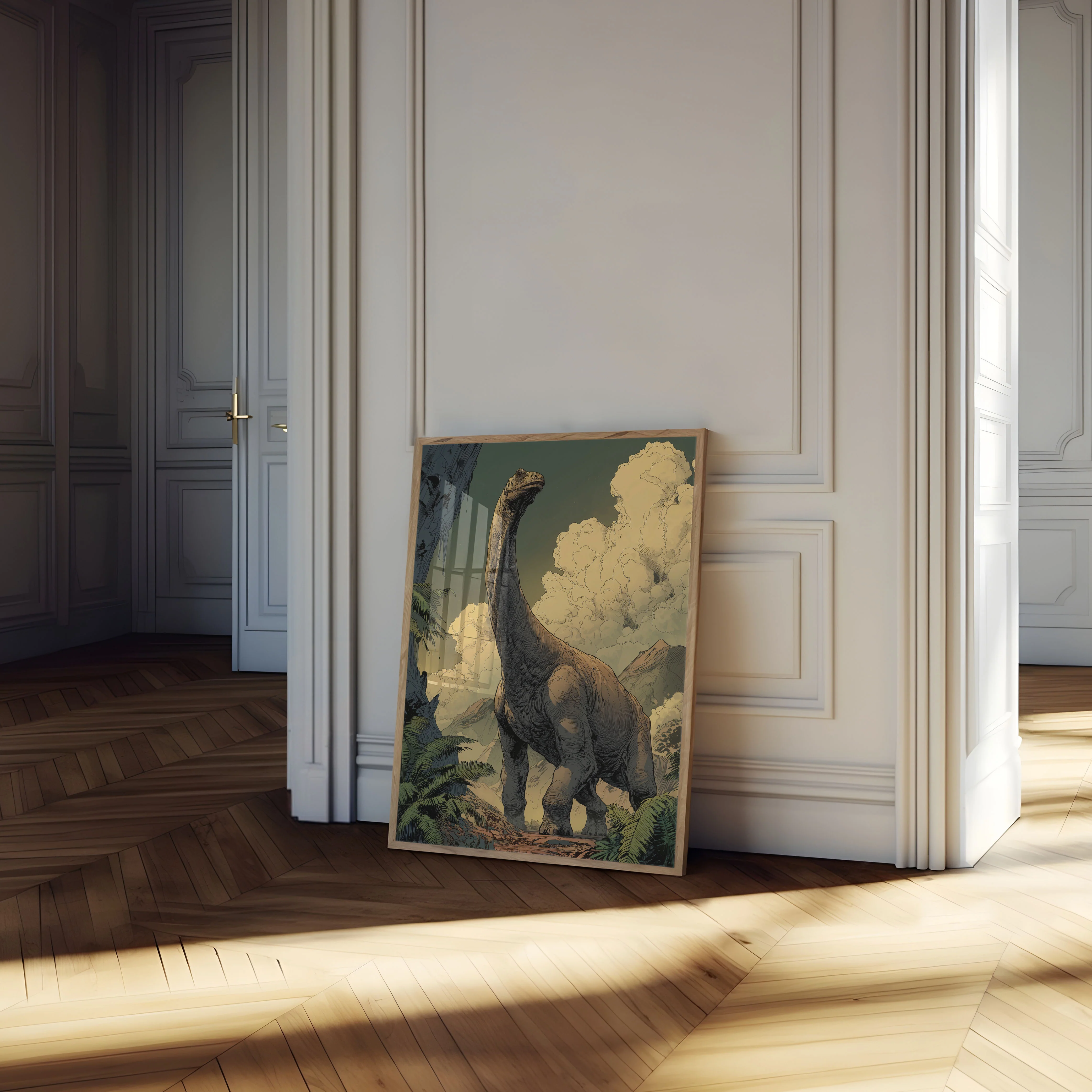 Ancient Brontosaurus Landscape Poster - Image 4