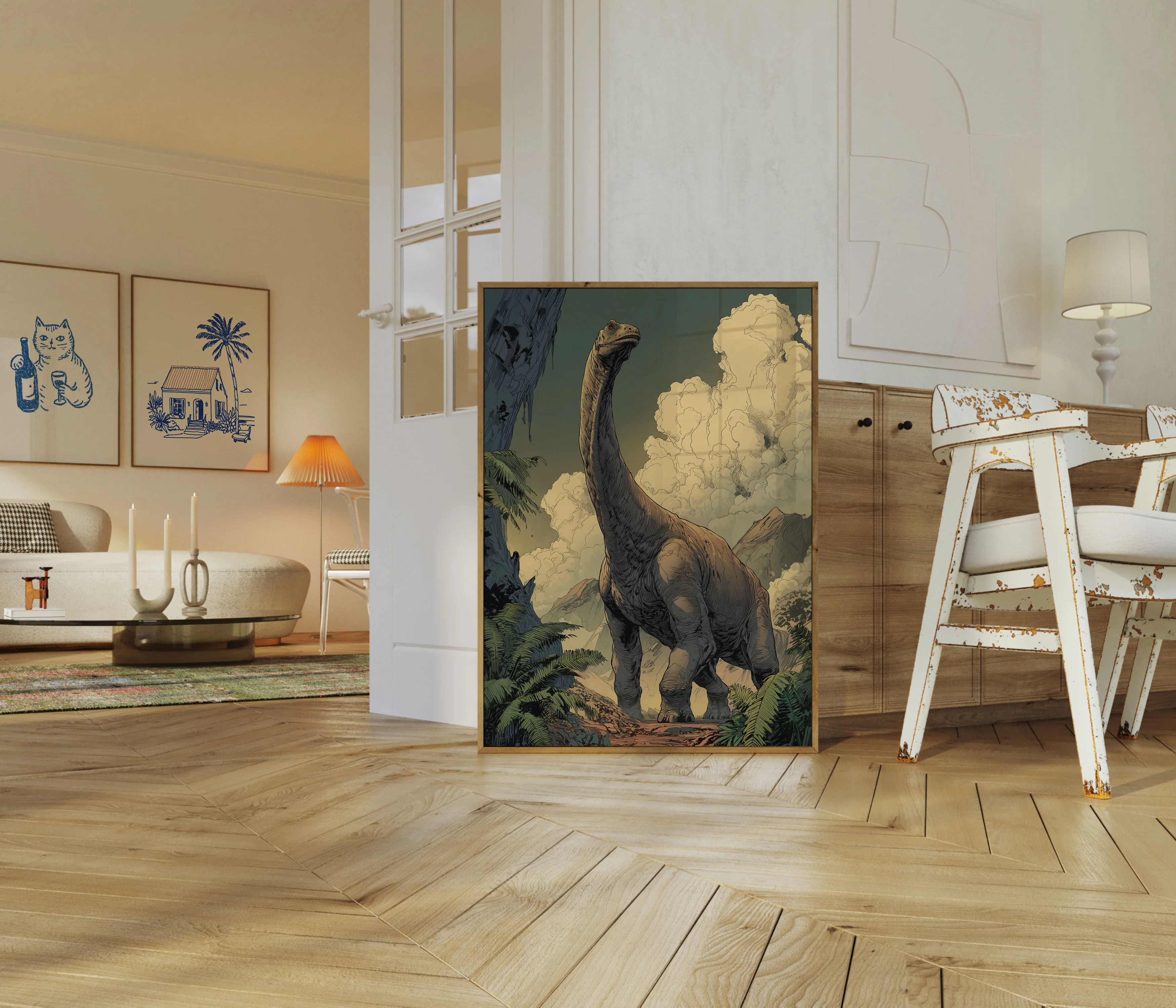 Ancient Brontosaurus Landscape Poster - Image 5