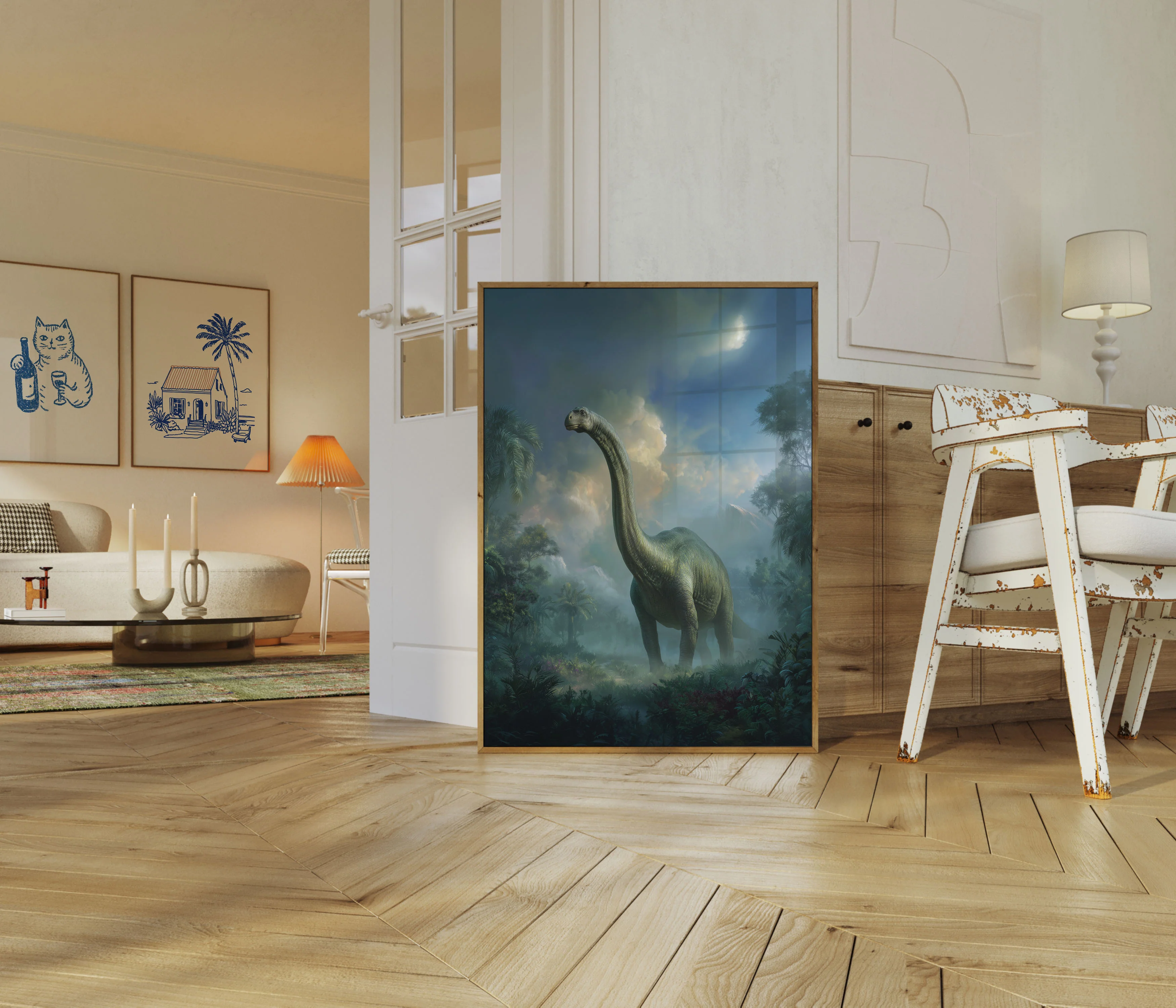 Ancient Brontosaurus Landscape Poster - Image 5