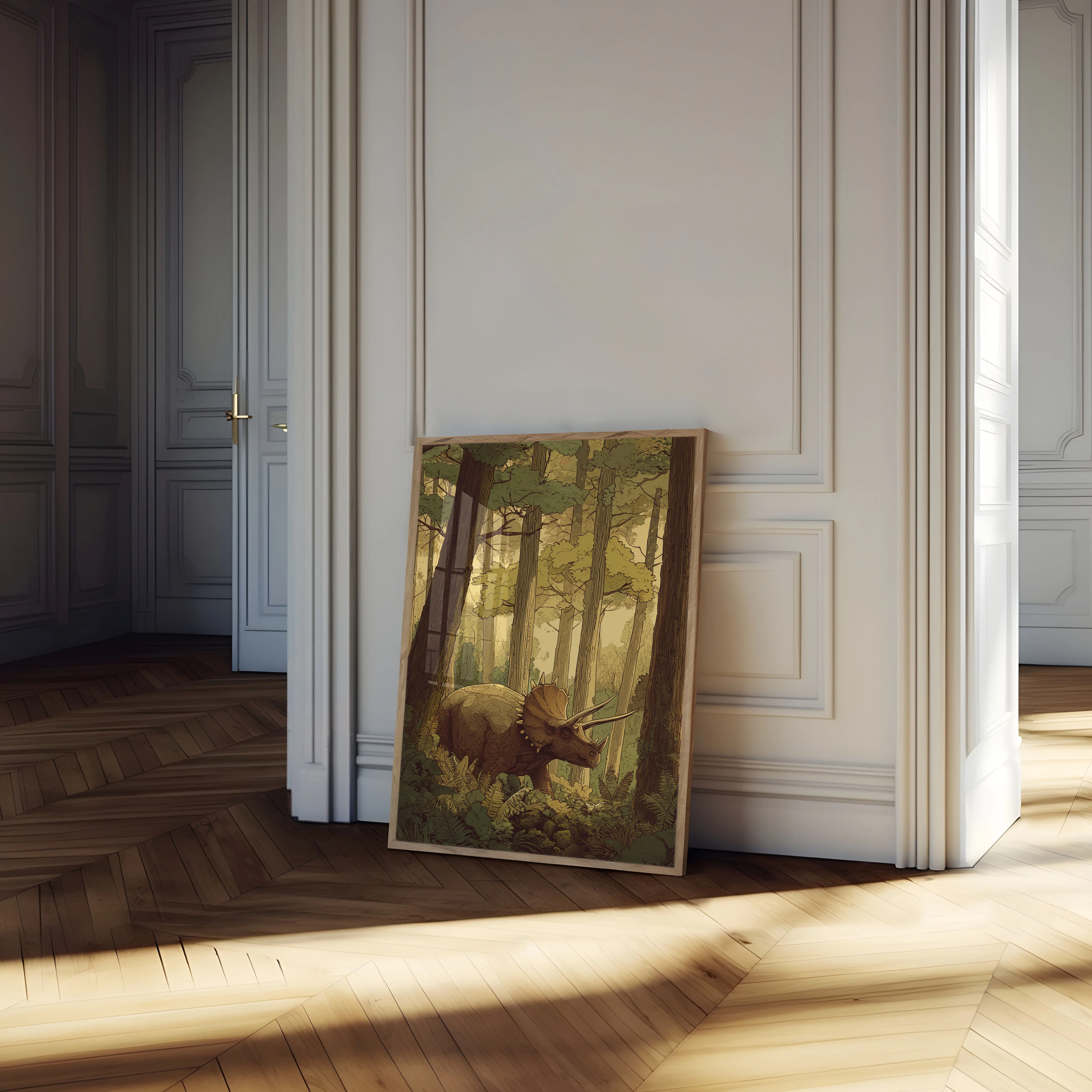 Ancient Forest Triceratops Poster - Image 4