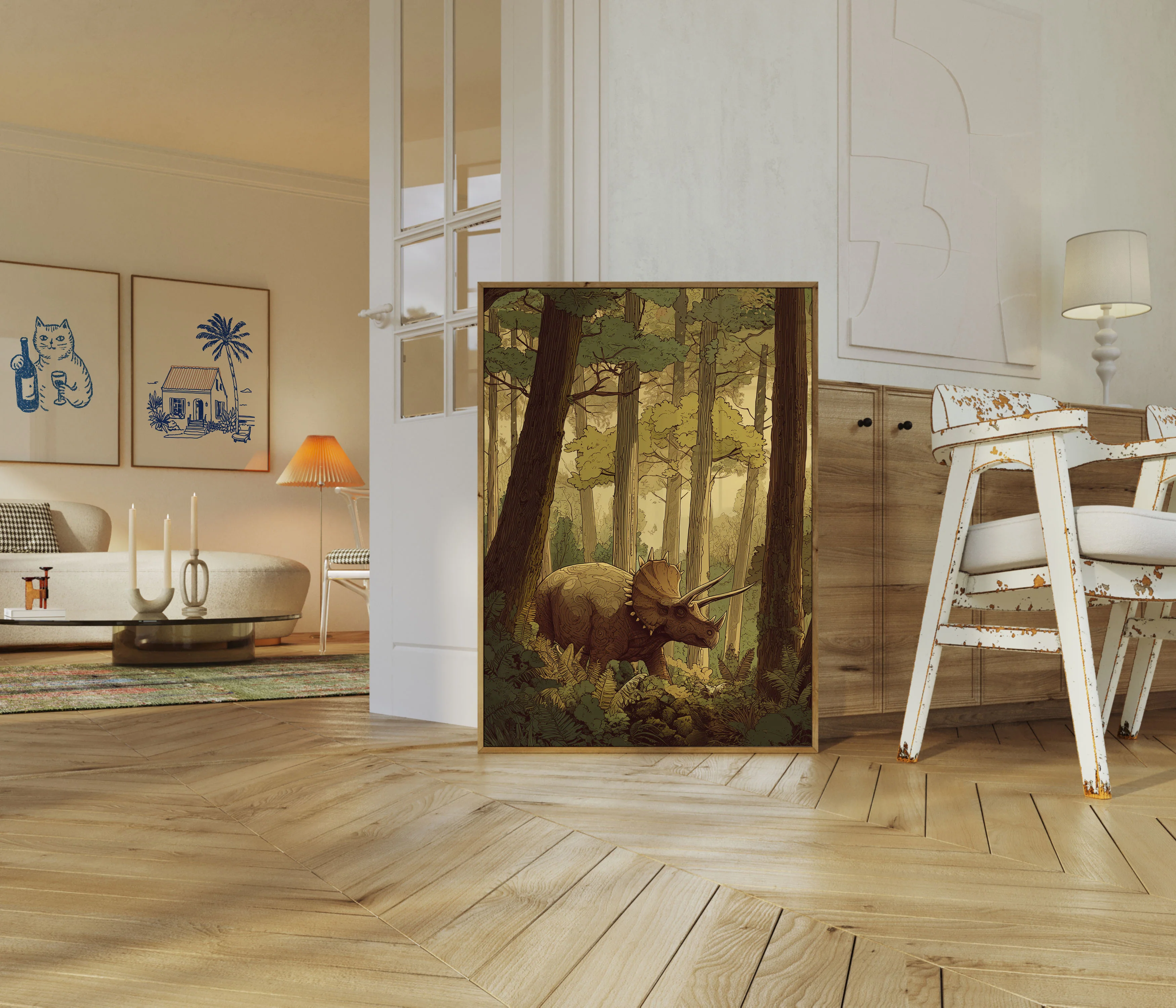 Ancient Forest Triceratops Poster - Image 5