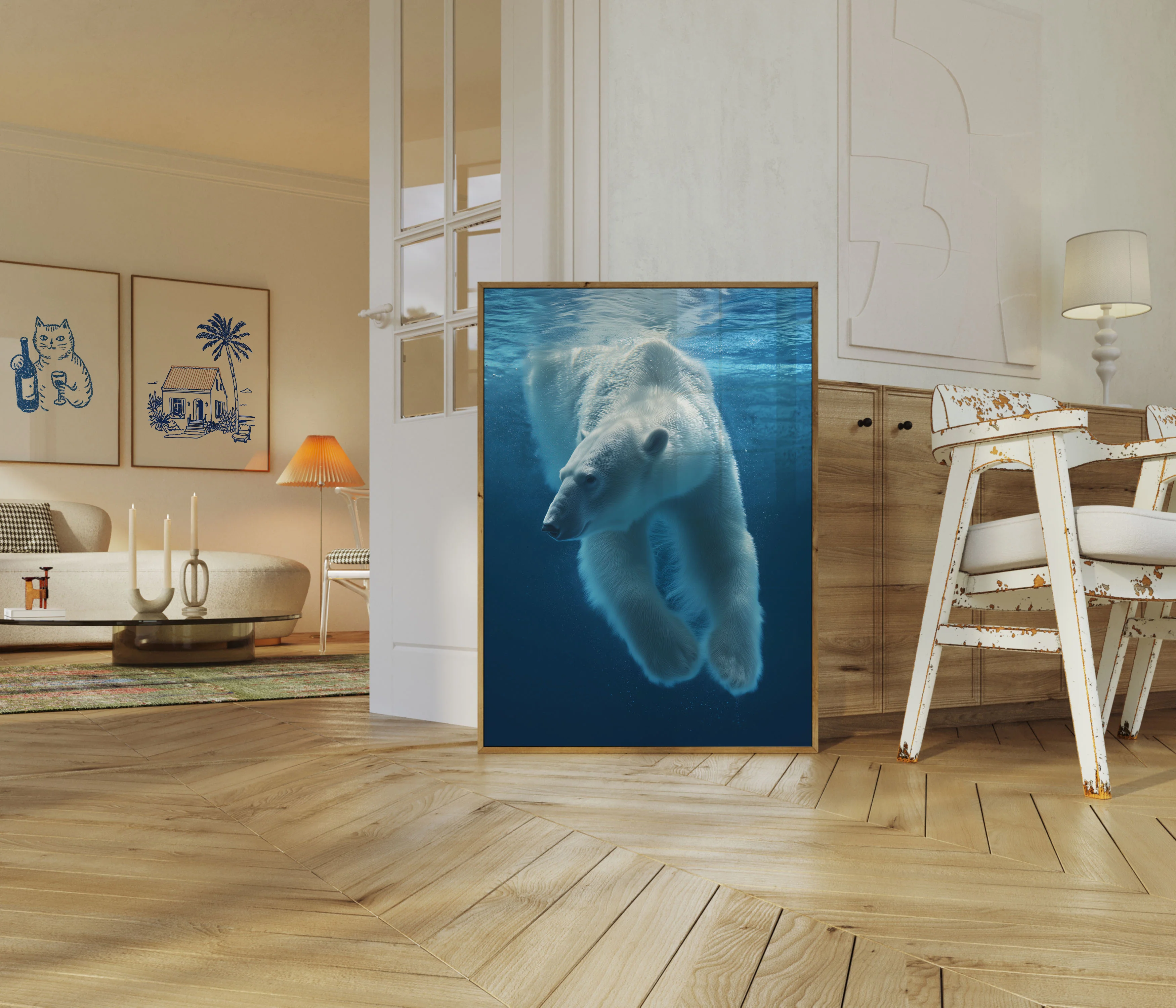 Arctic Dive Polar Bear Poster - Image 5