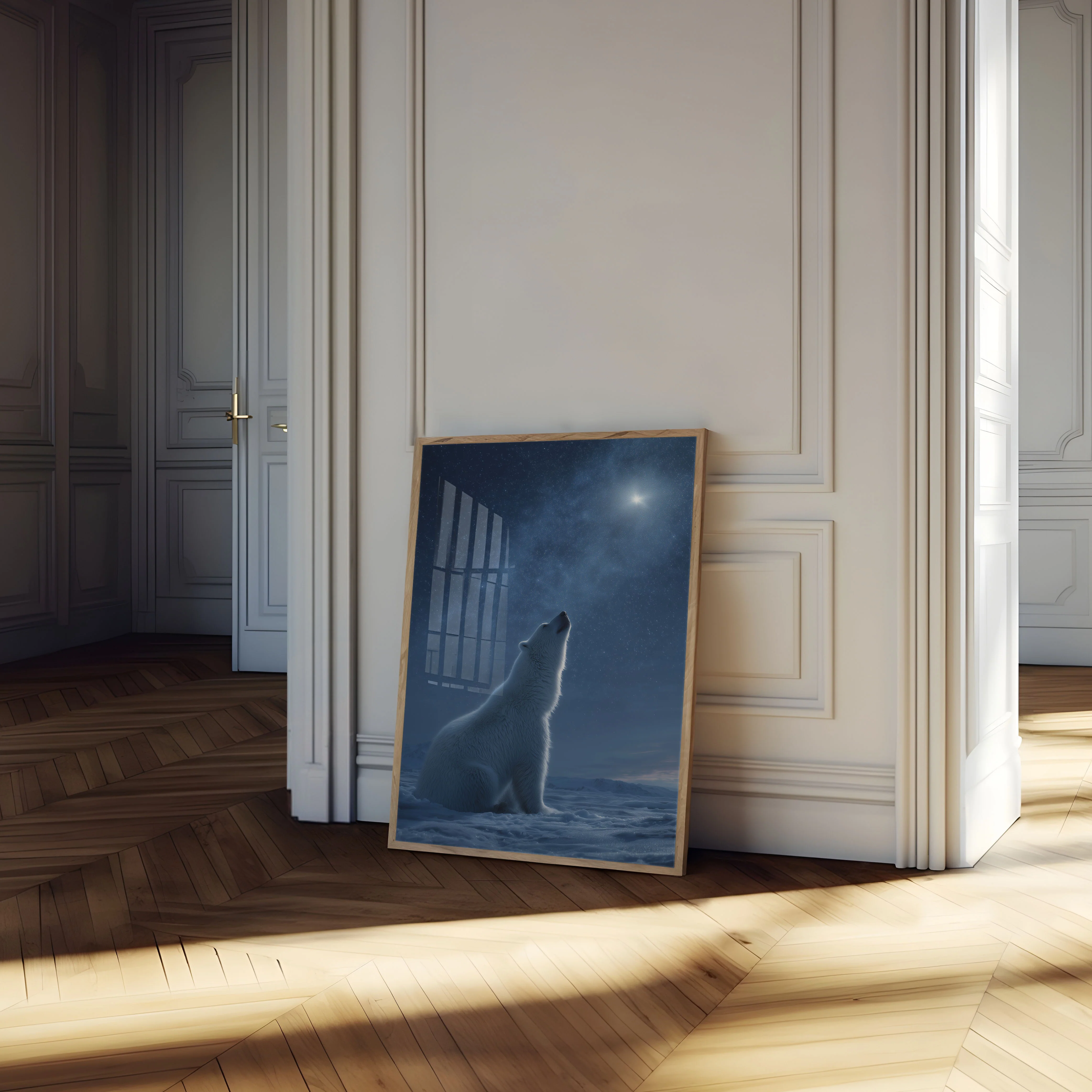 Arctic Moonlight Polar Bear Poster - Image 4