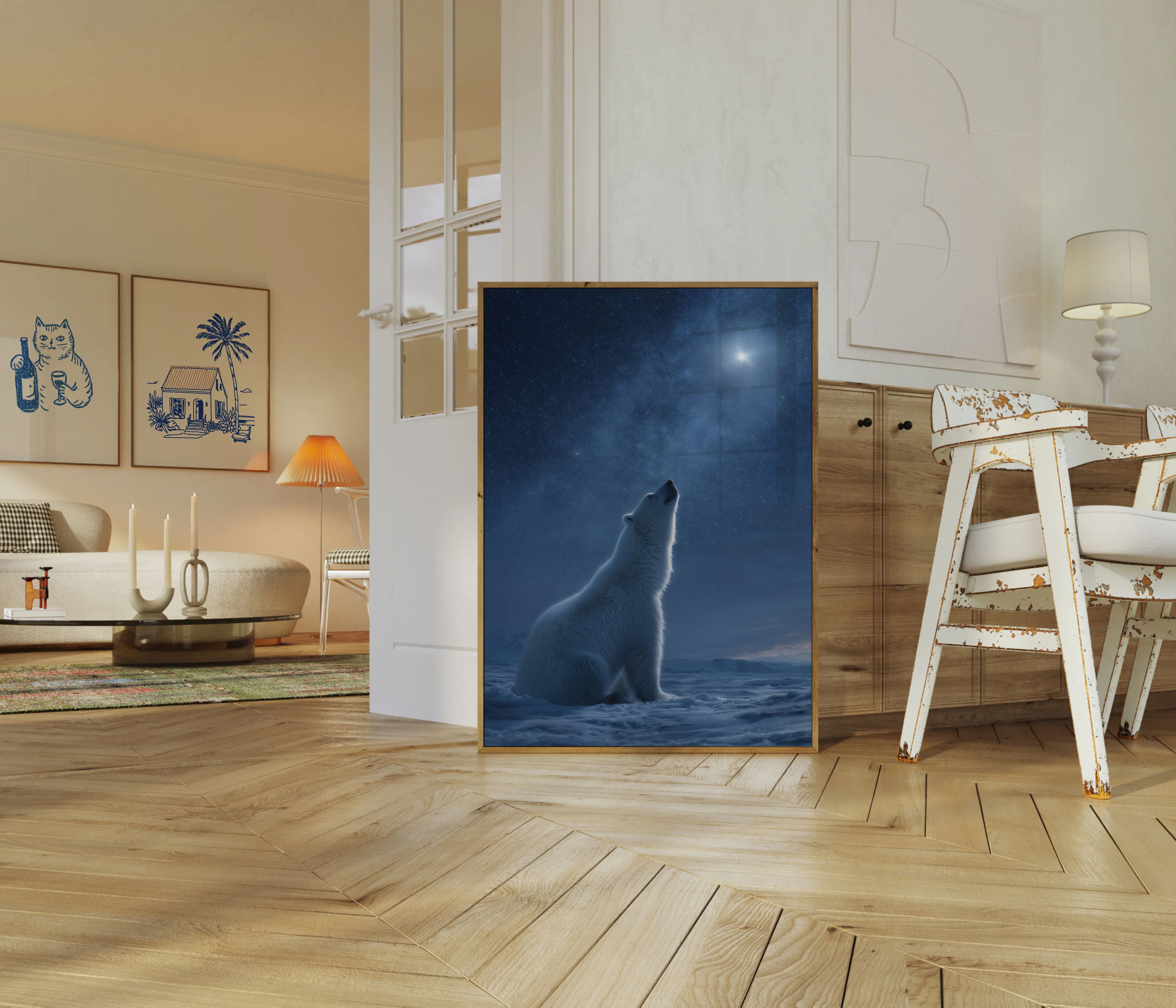 Arctic Moonlight Polar Bear Poster - Image 5