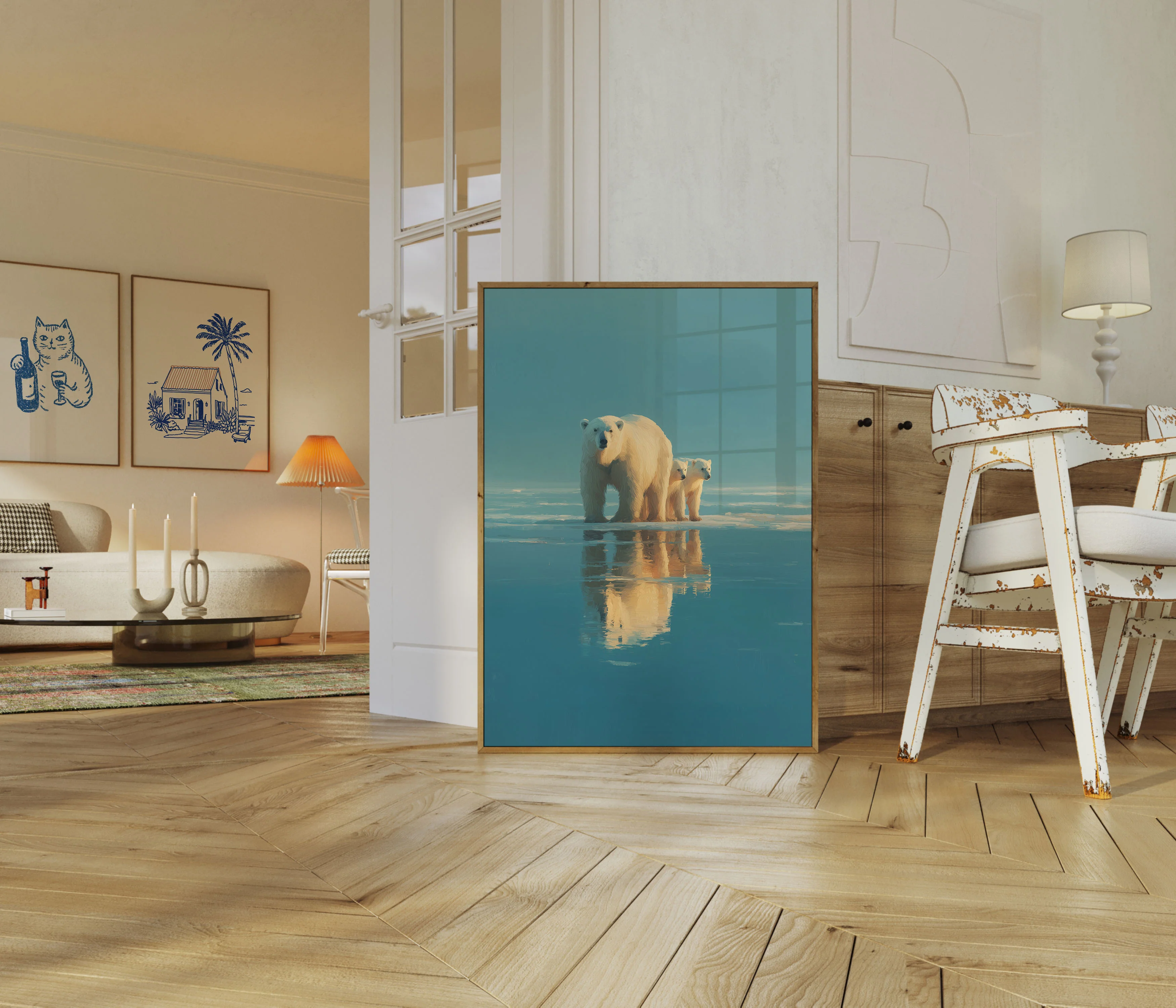 Arctic Reflections Polar Bear Poster - Image 4