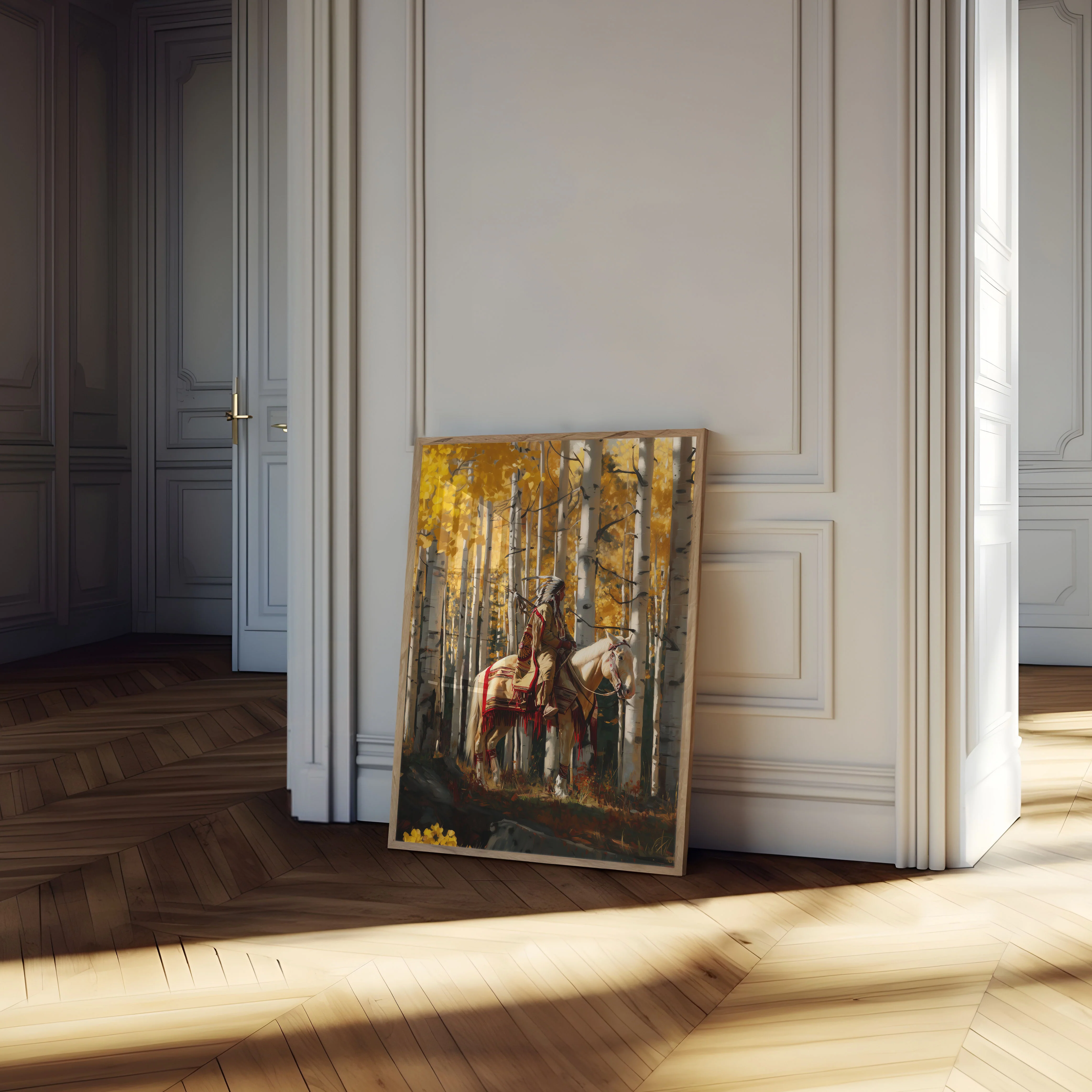 Autumn Aspen Native Warrior Poster - Image 4