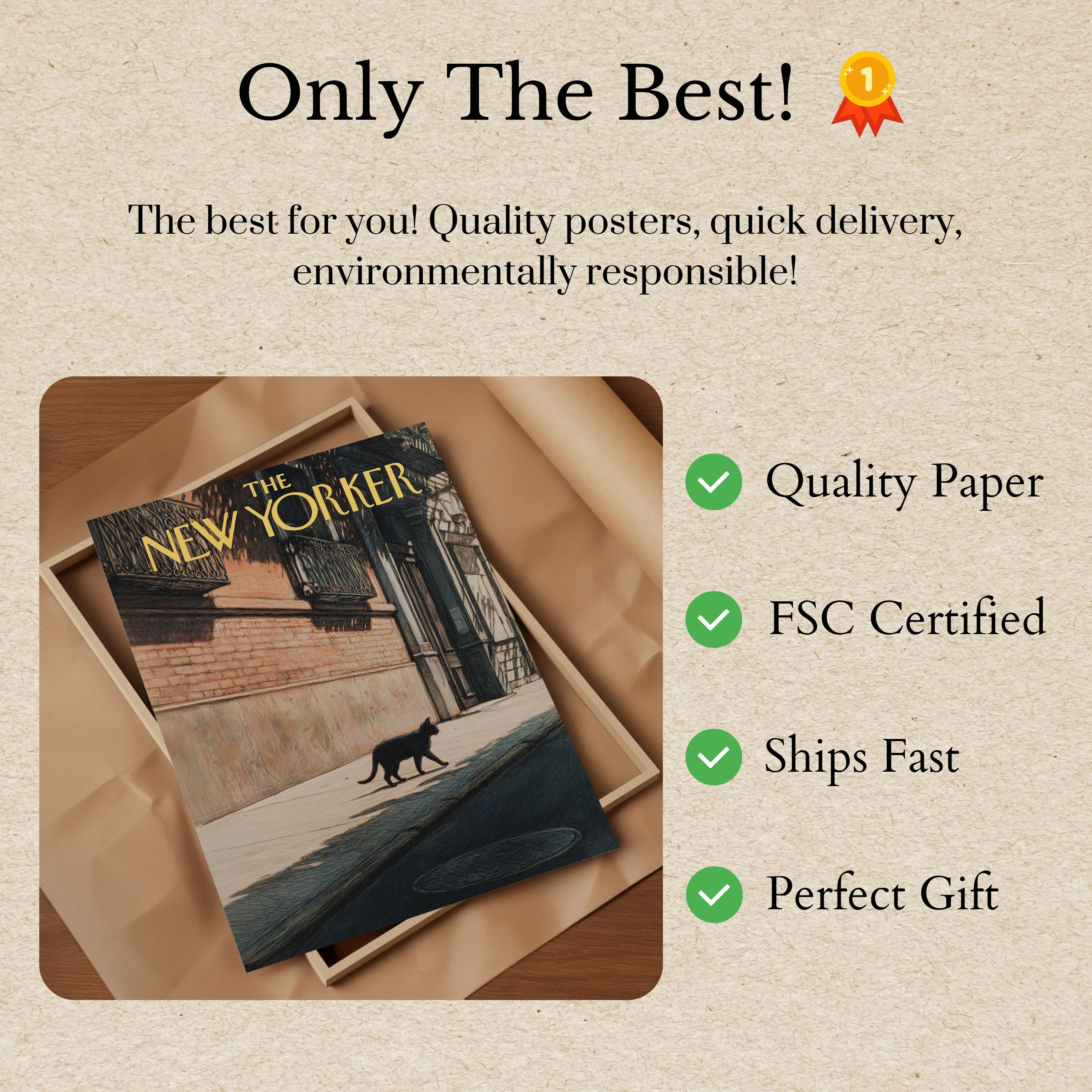 Black Cat New York Street Poster - Image 3