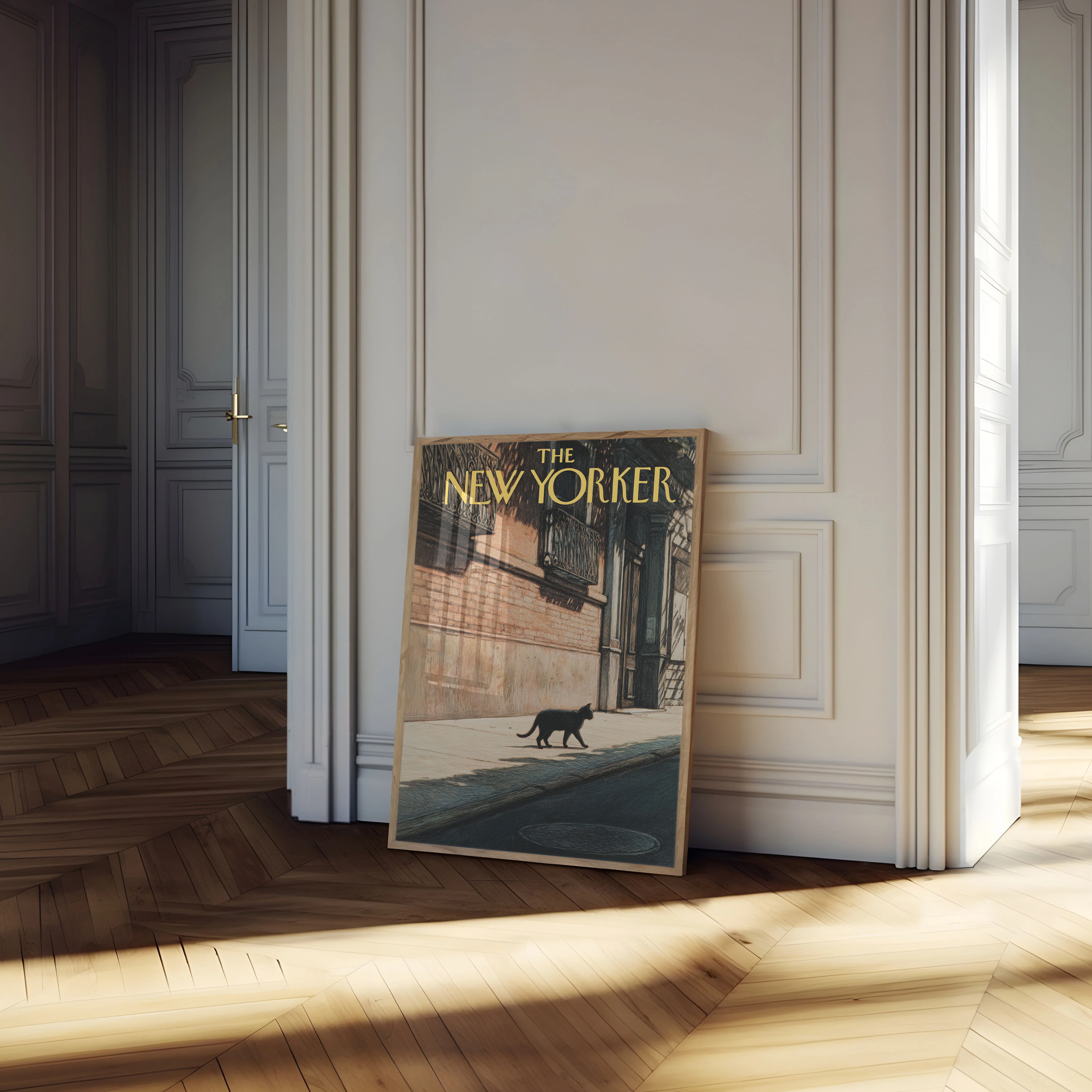 Black Cat New York Street Poster - Image 4