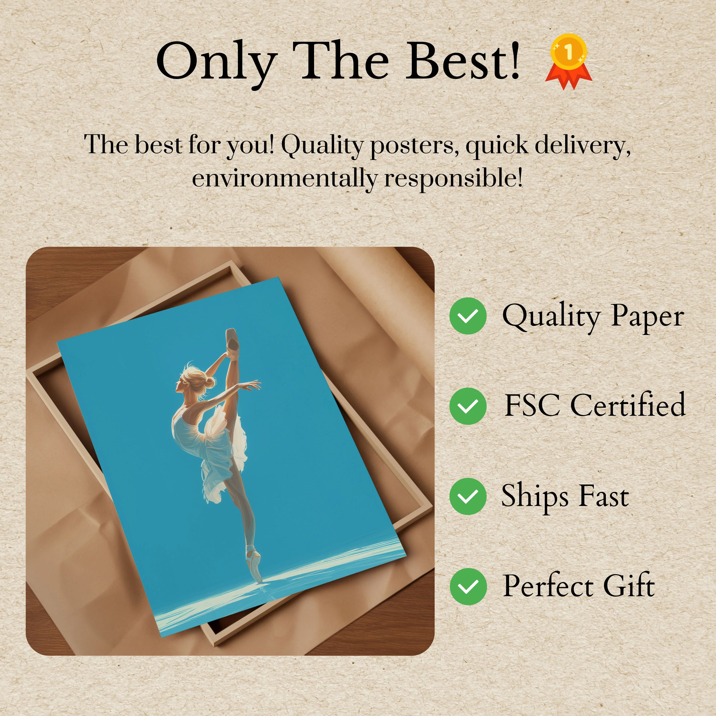 Blue Grace Ballet Dance Poster - Image 3