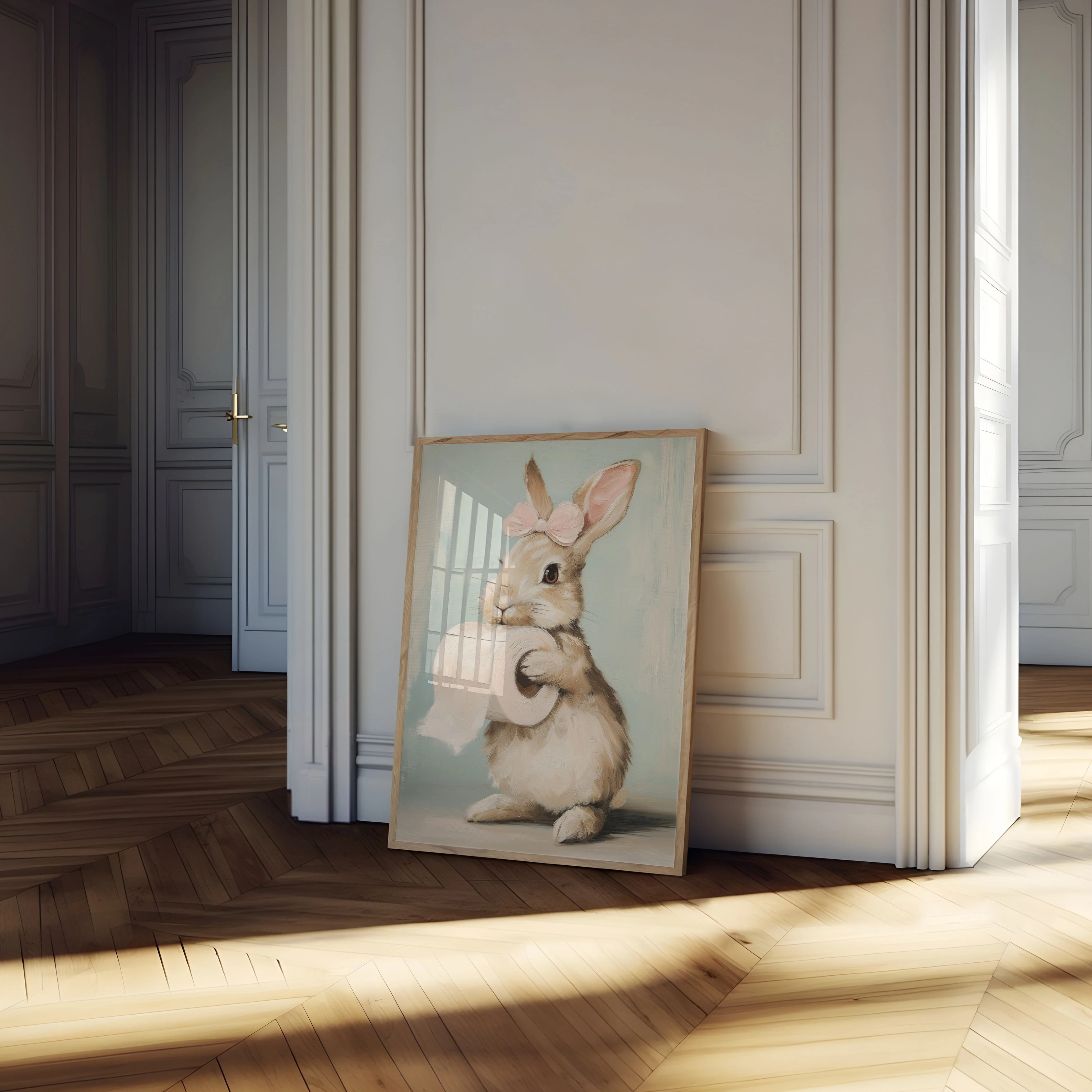 Bunny with Pink Bow Poster - Image 4