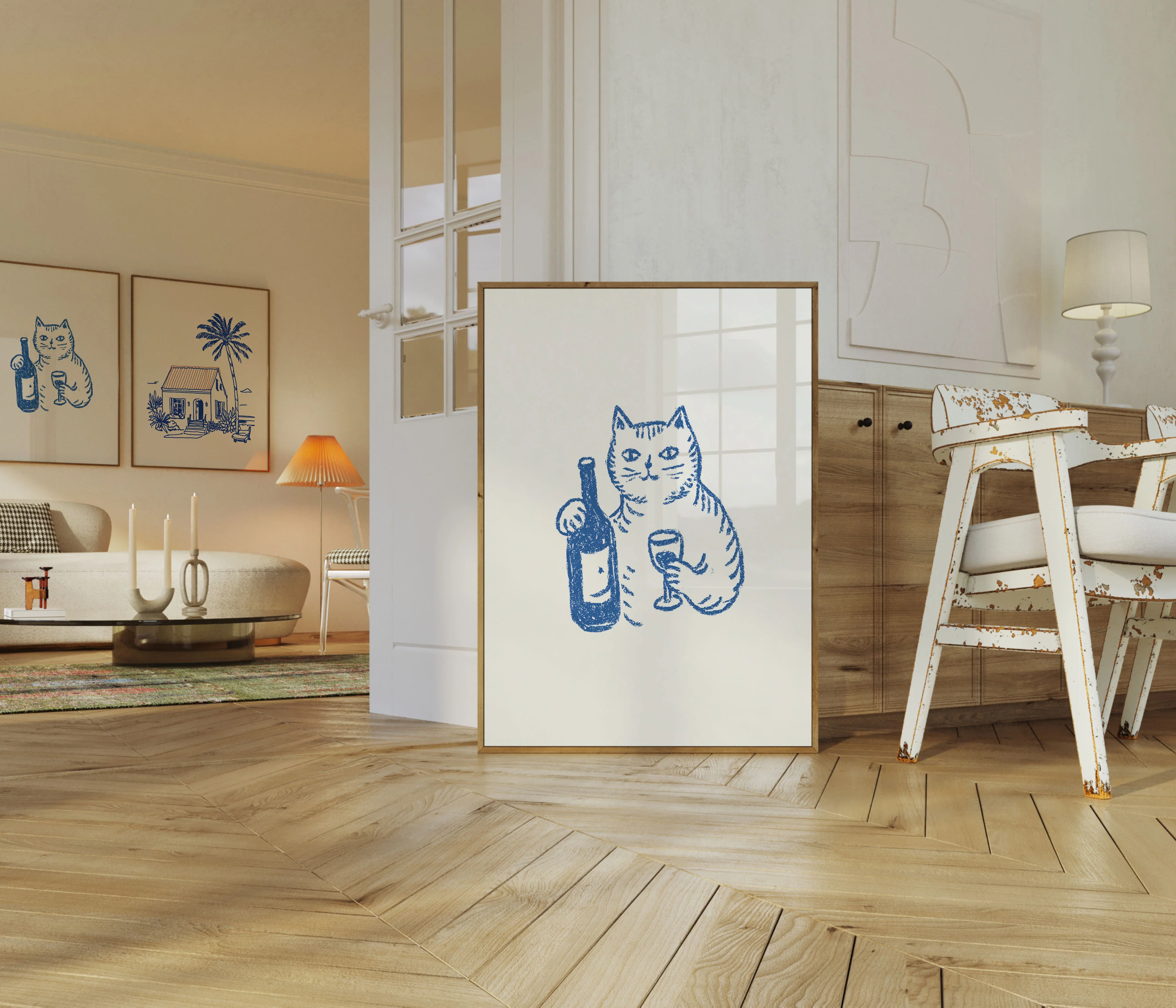 Chubby Cat Wine Night Poster - Image 5