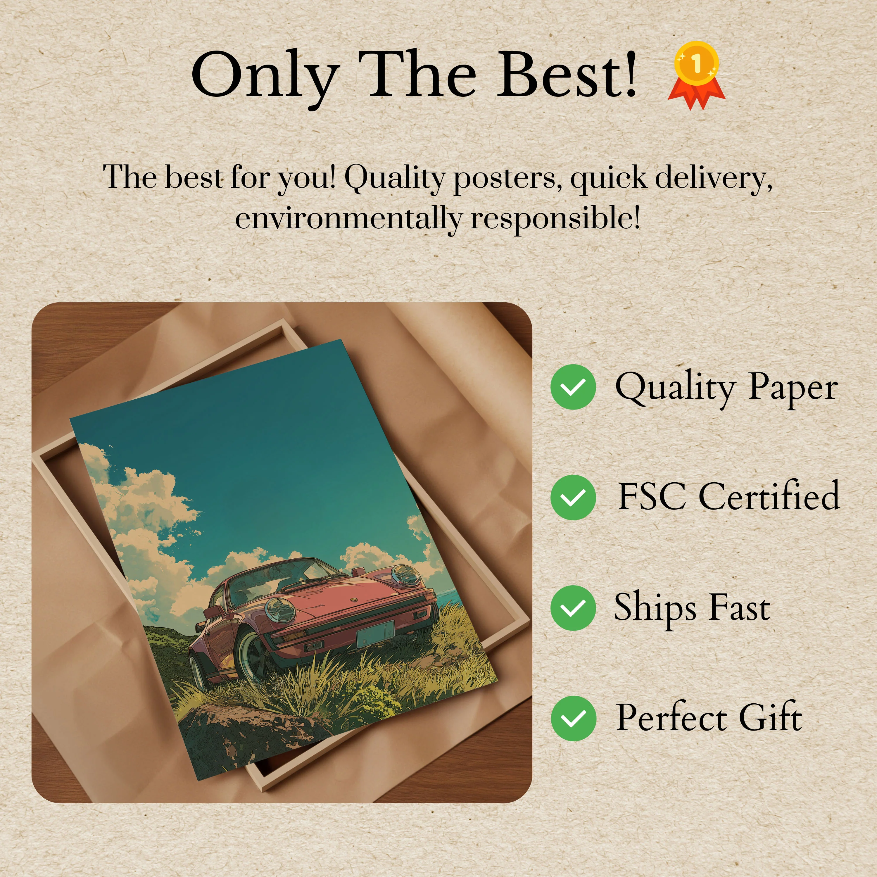 Classic Porsche Mountain Escape Poster - Image 3