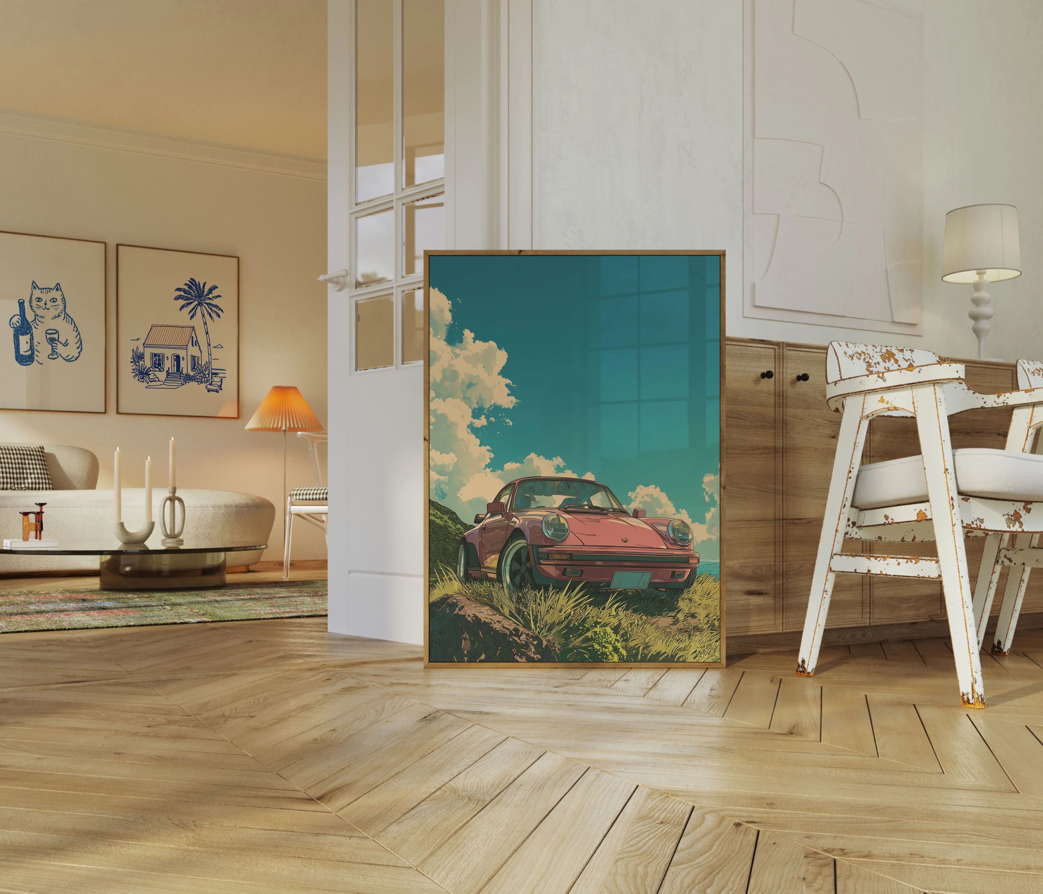 Classic Porsche Mountain Escape Poster - Image 5