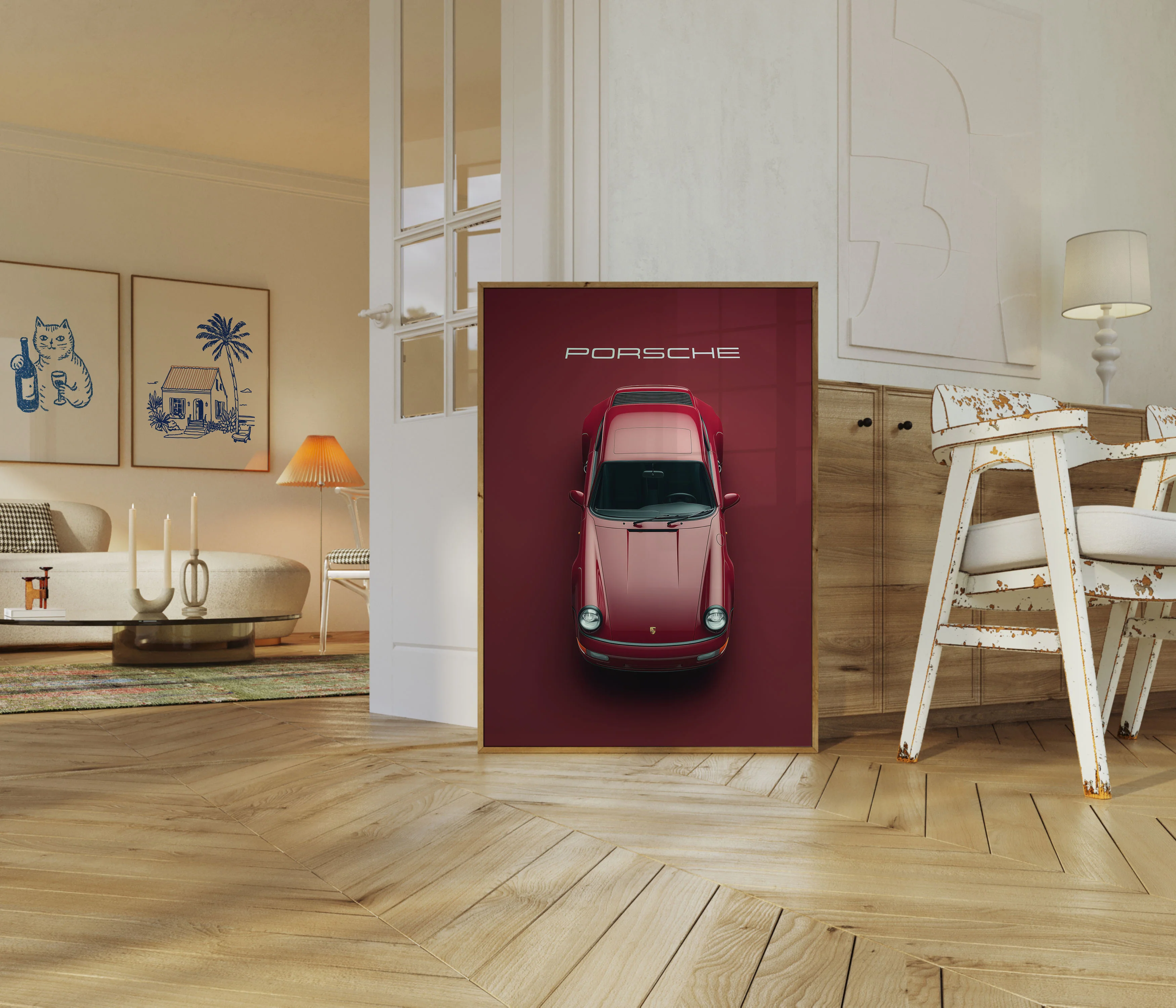 Classic Red Porsche 911 Poster - Image 5