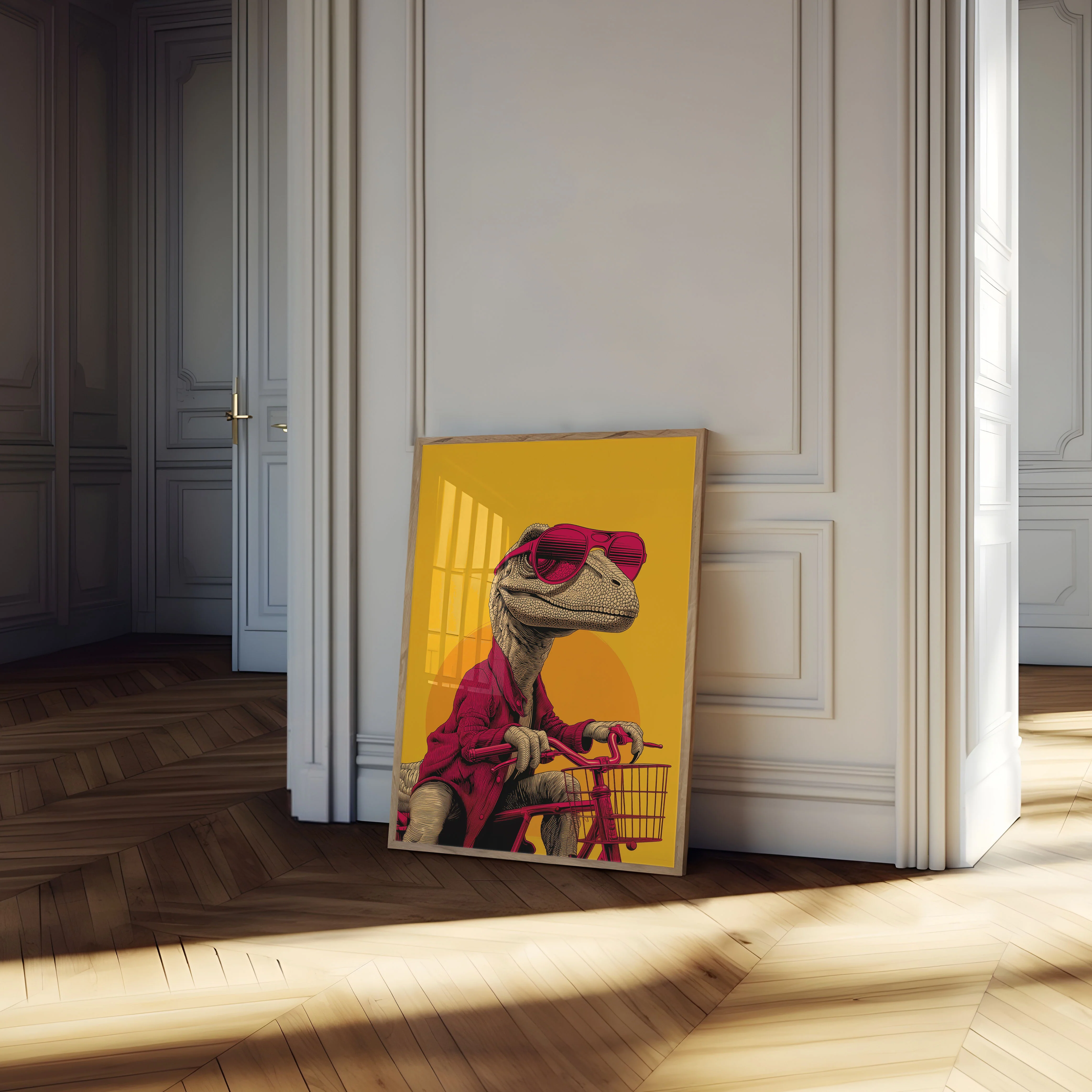 Cool Dinosaur Bicycle Ride Poster - Image 4