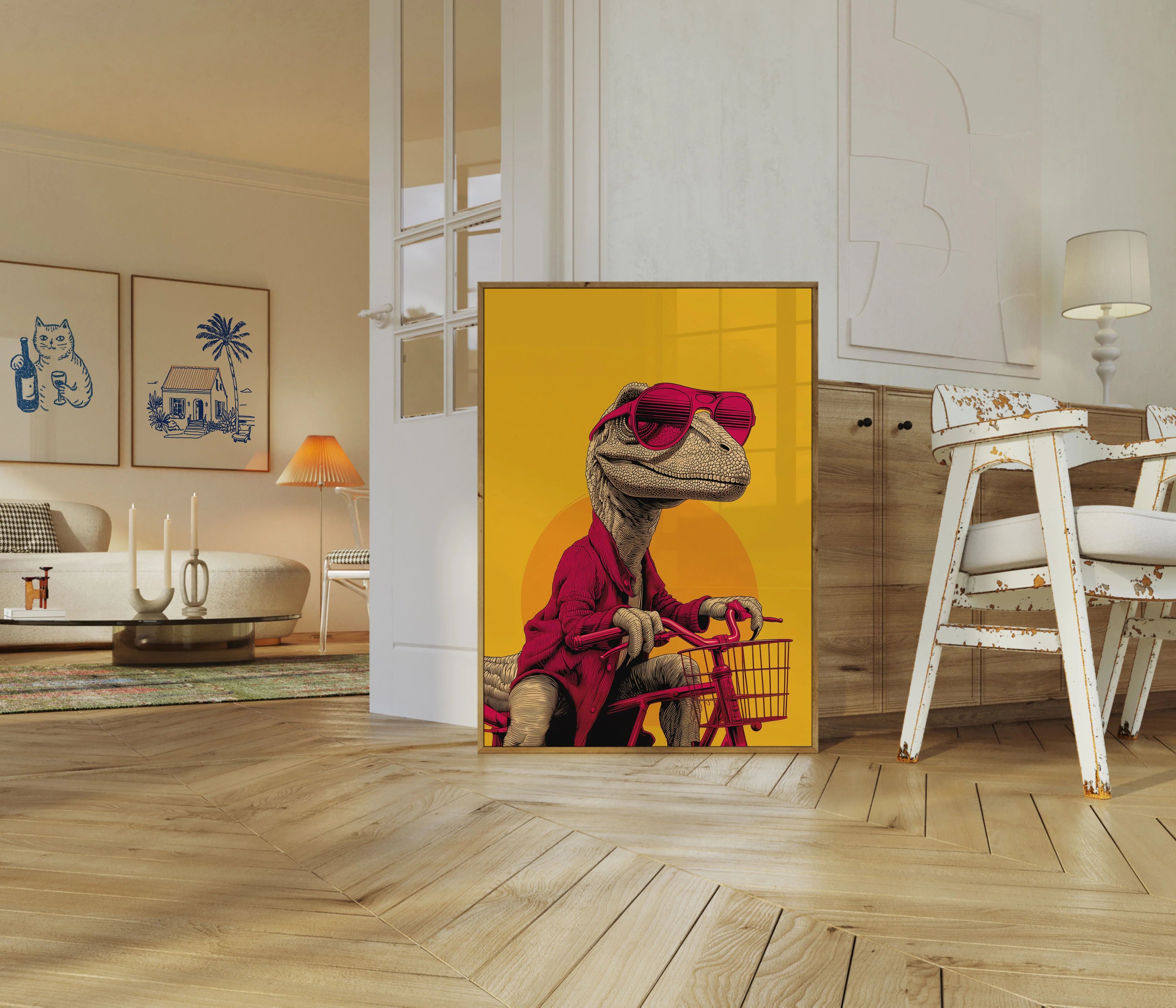 Cool Dinosaur Bicycle Ride Poster - Image 5