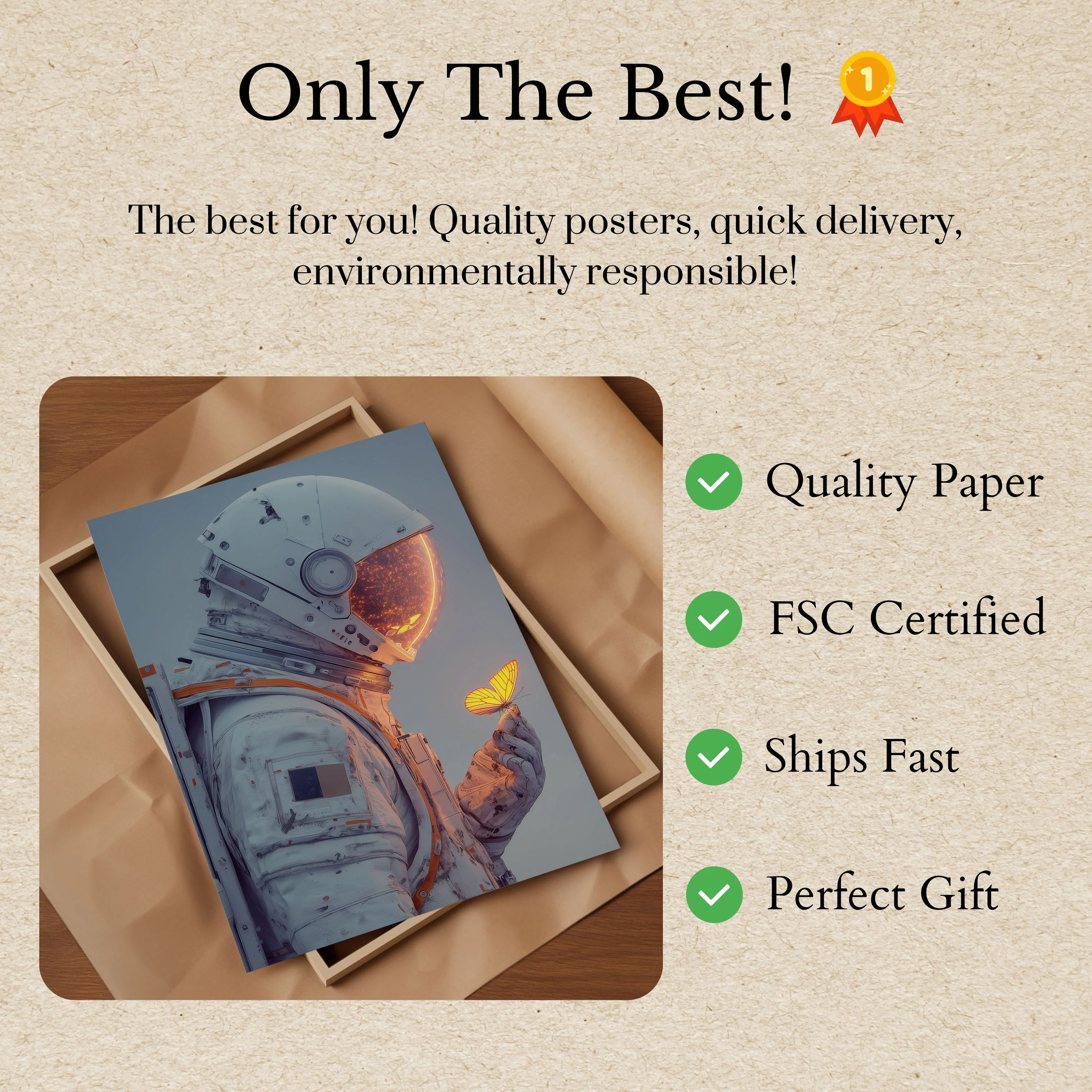 Cosmic Butterfly Encounter Poster - Image 3