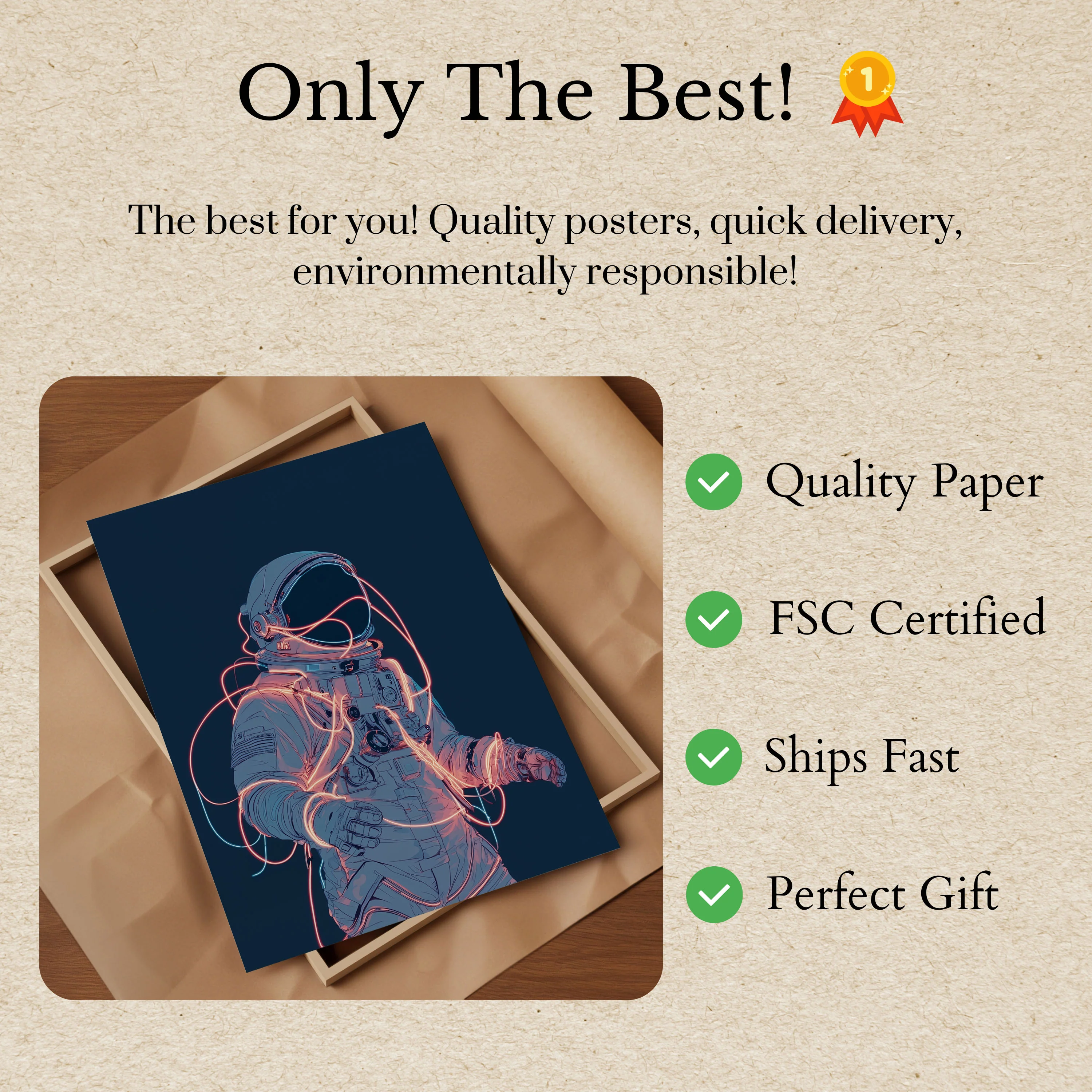 Cosmic Connection Techno Astronaut Poster - Image 3