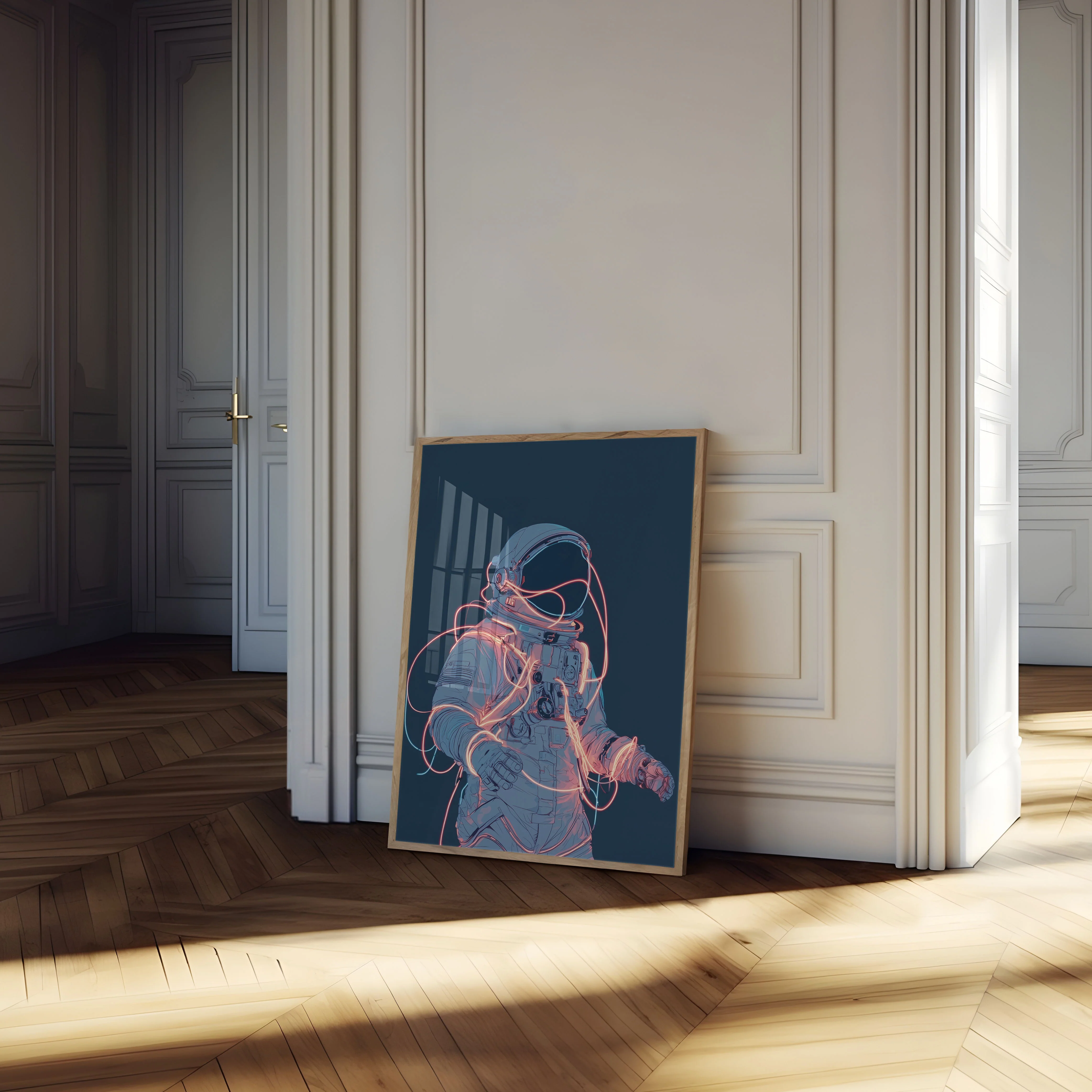 Cosmic Connection Techno Astronaut Poster - Image 4