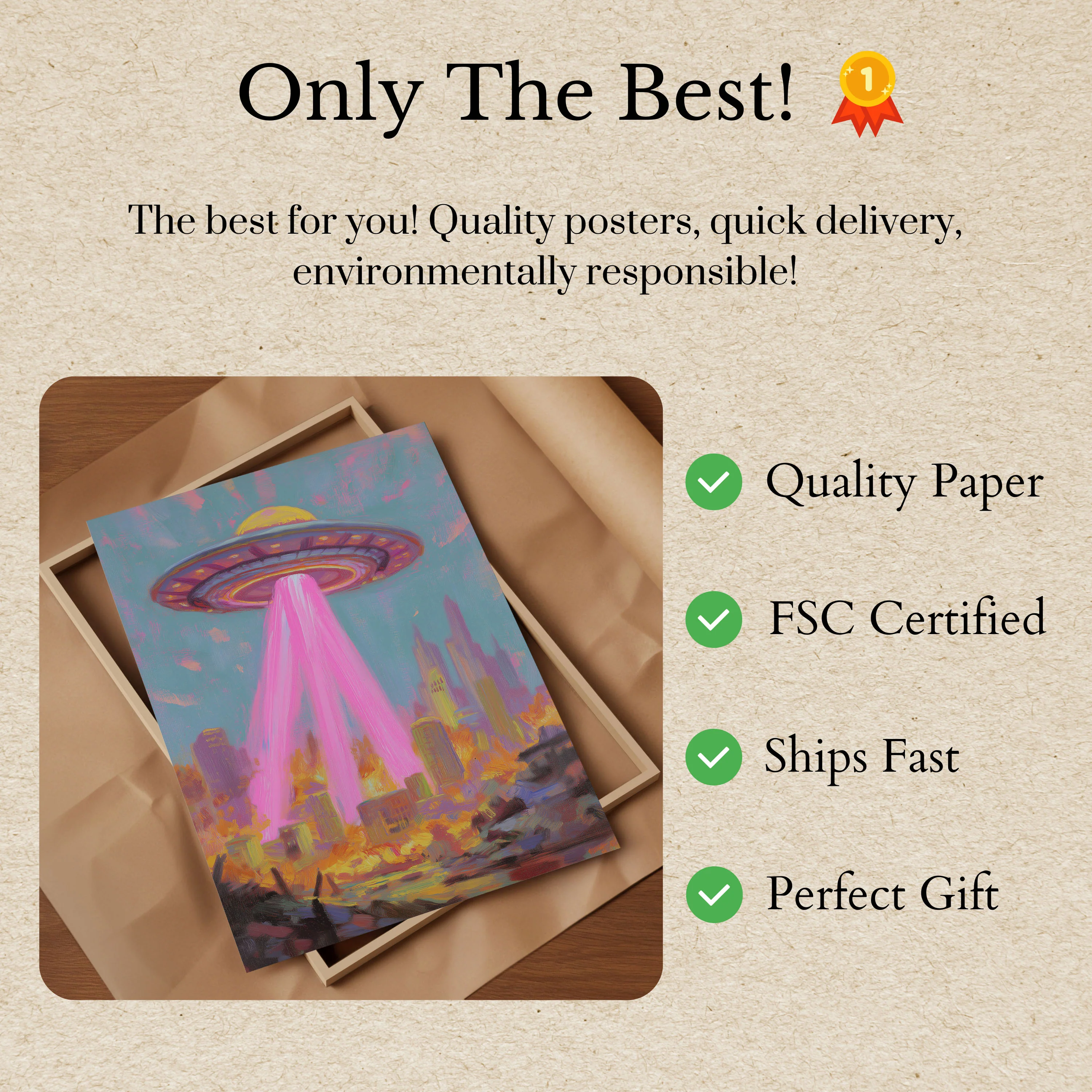 Cosmic Invasion Urban Destruction Poster - Image 3