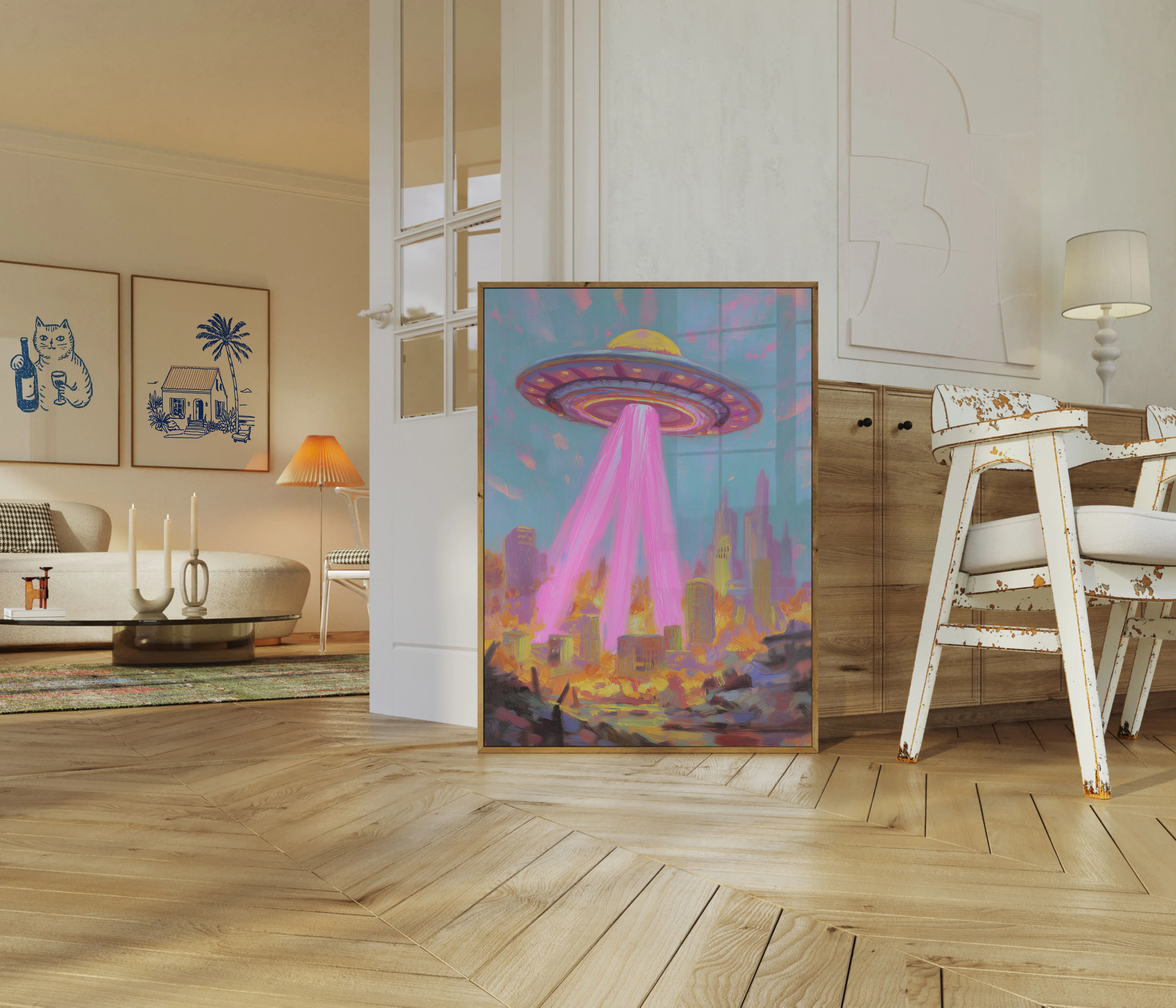 Cosmic Invasion Urban Destruction Poster - Image 5