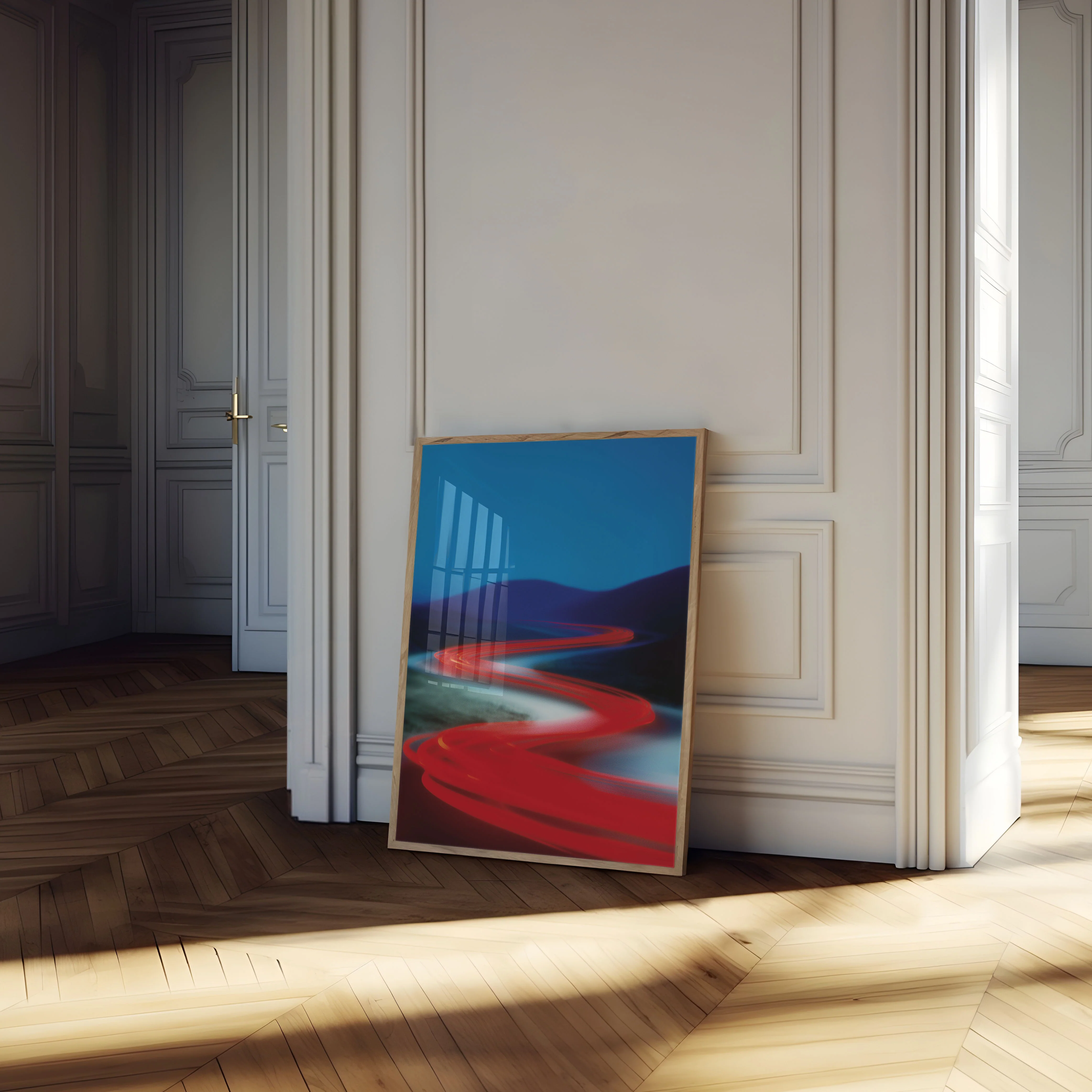 Crimson Velocity Mountain Poster - Image 4