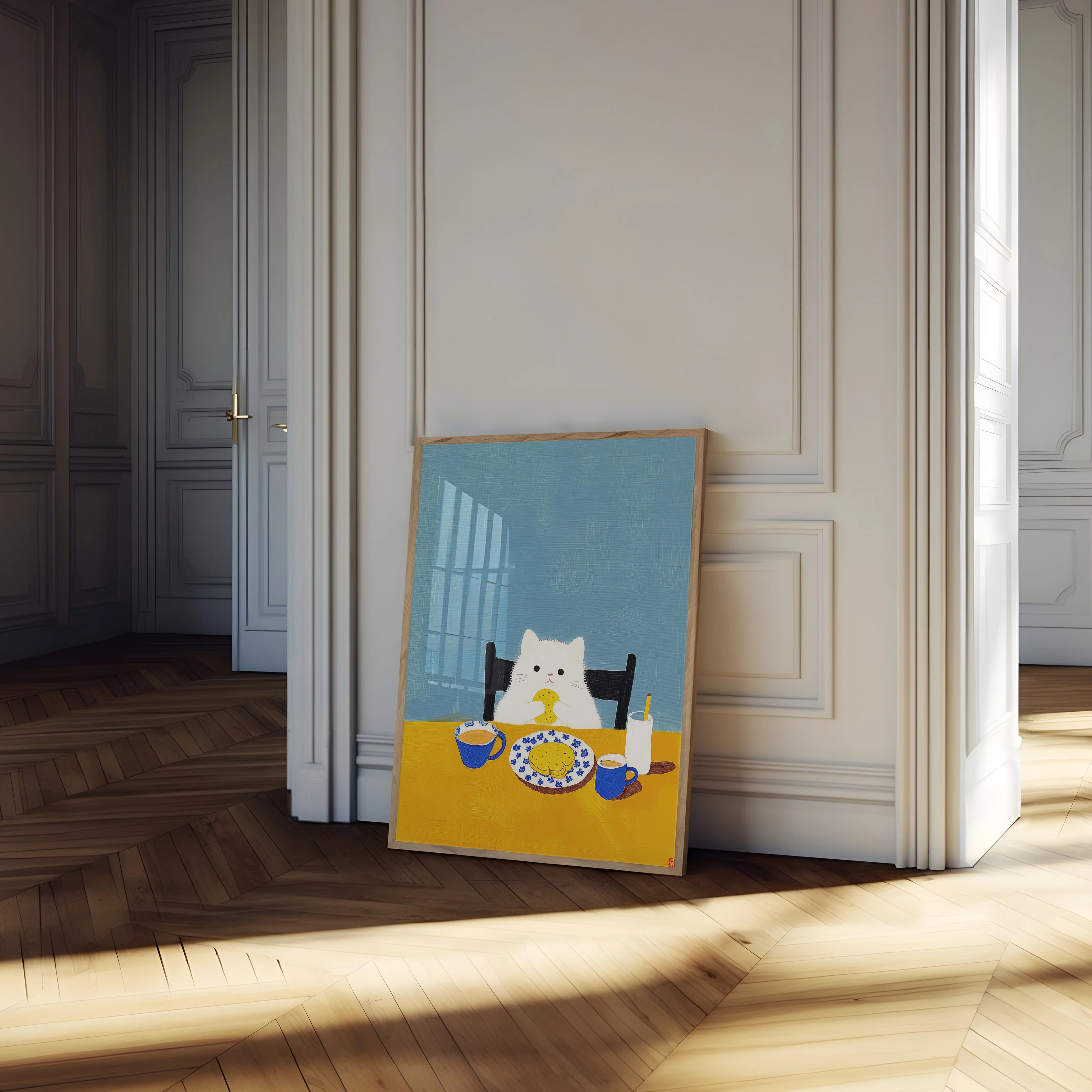 Cute Cookie Cat Breakfast Poster - Image 4