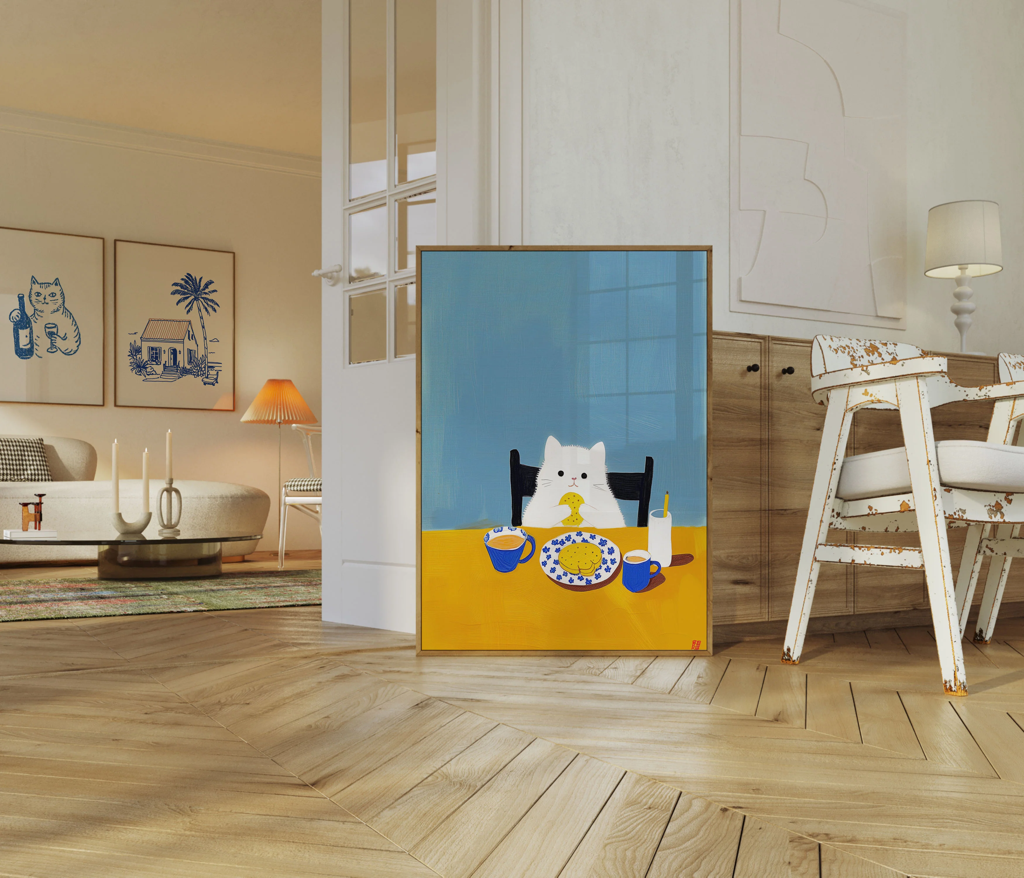 Cute Cookie Cat Breakfast Poster - Image 5