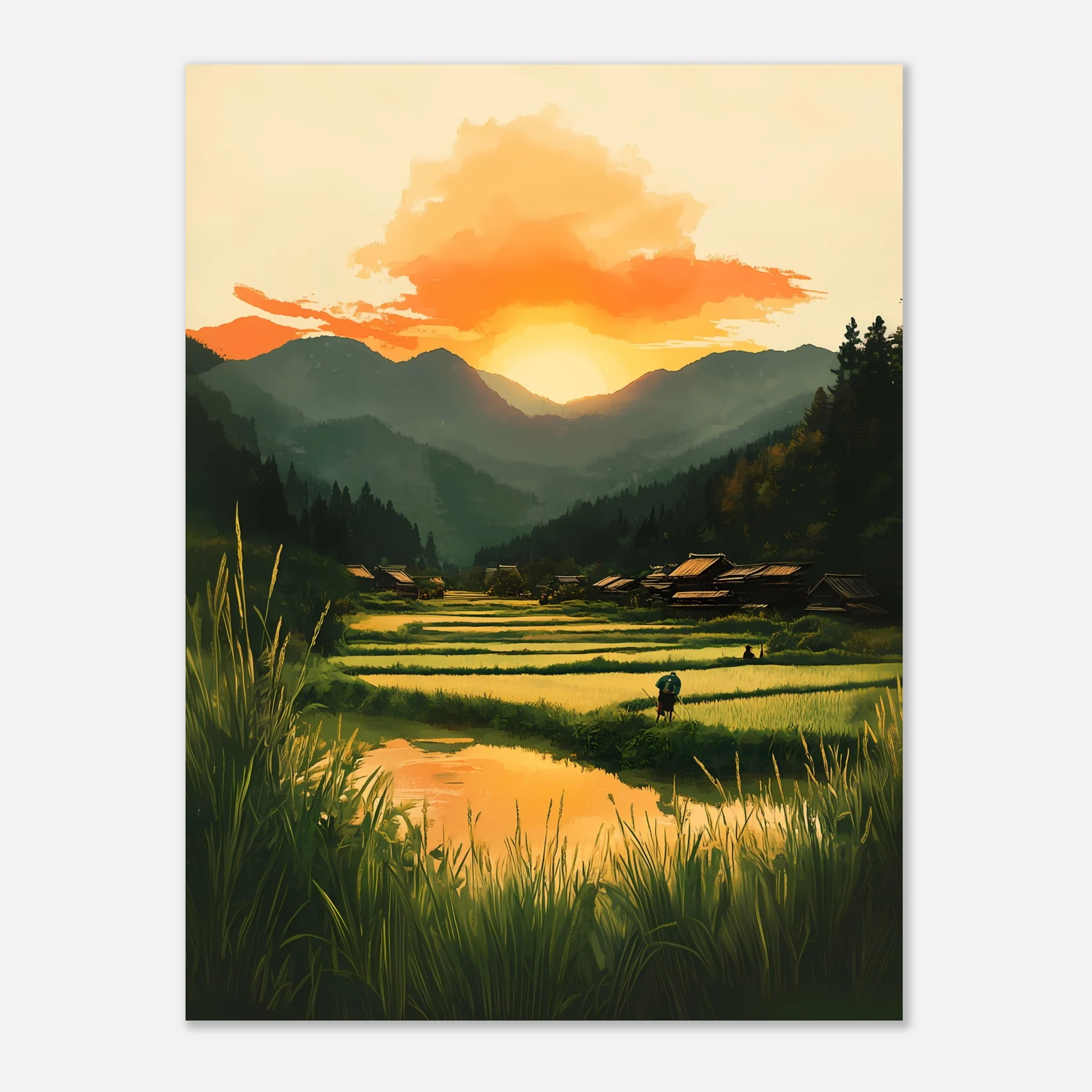 Dusk in Rural Japan – Poster - Image 25