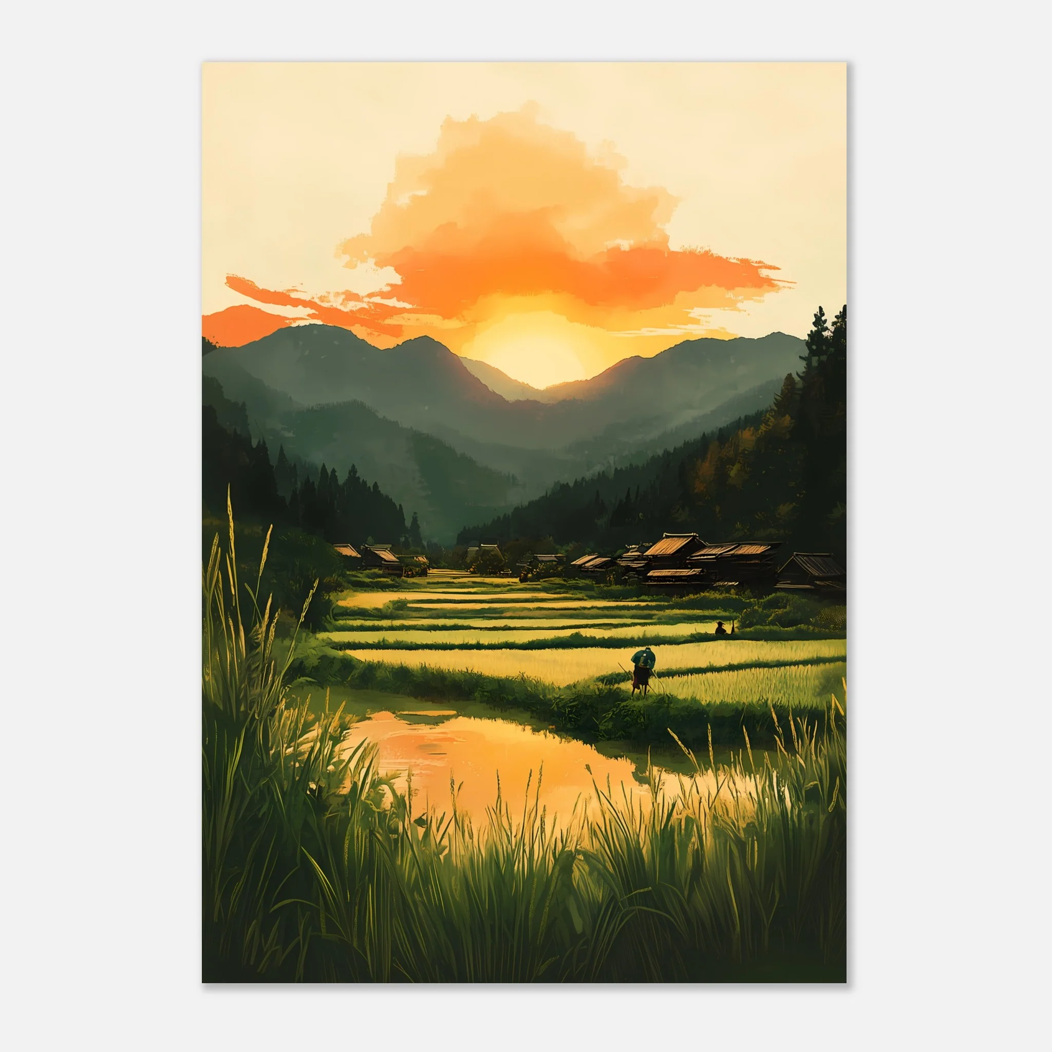 Dusk in Rural Japan – Poster - Image 7