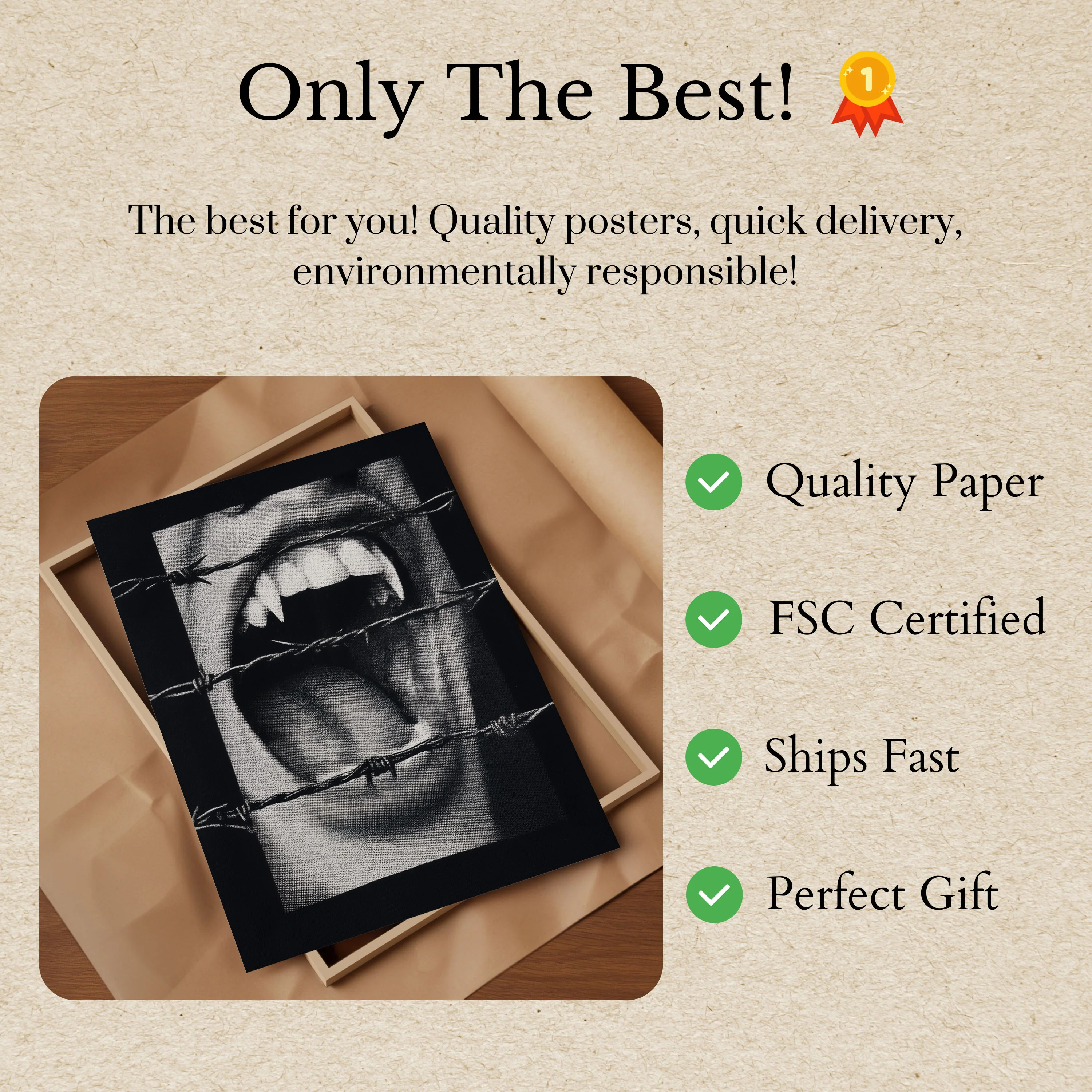 Fangs and Barbed Wire Poster - Image 3