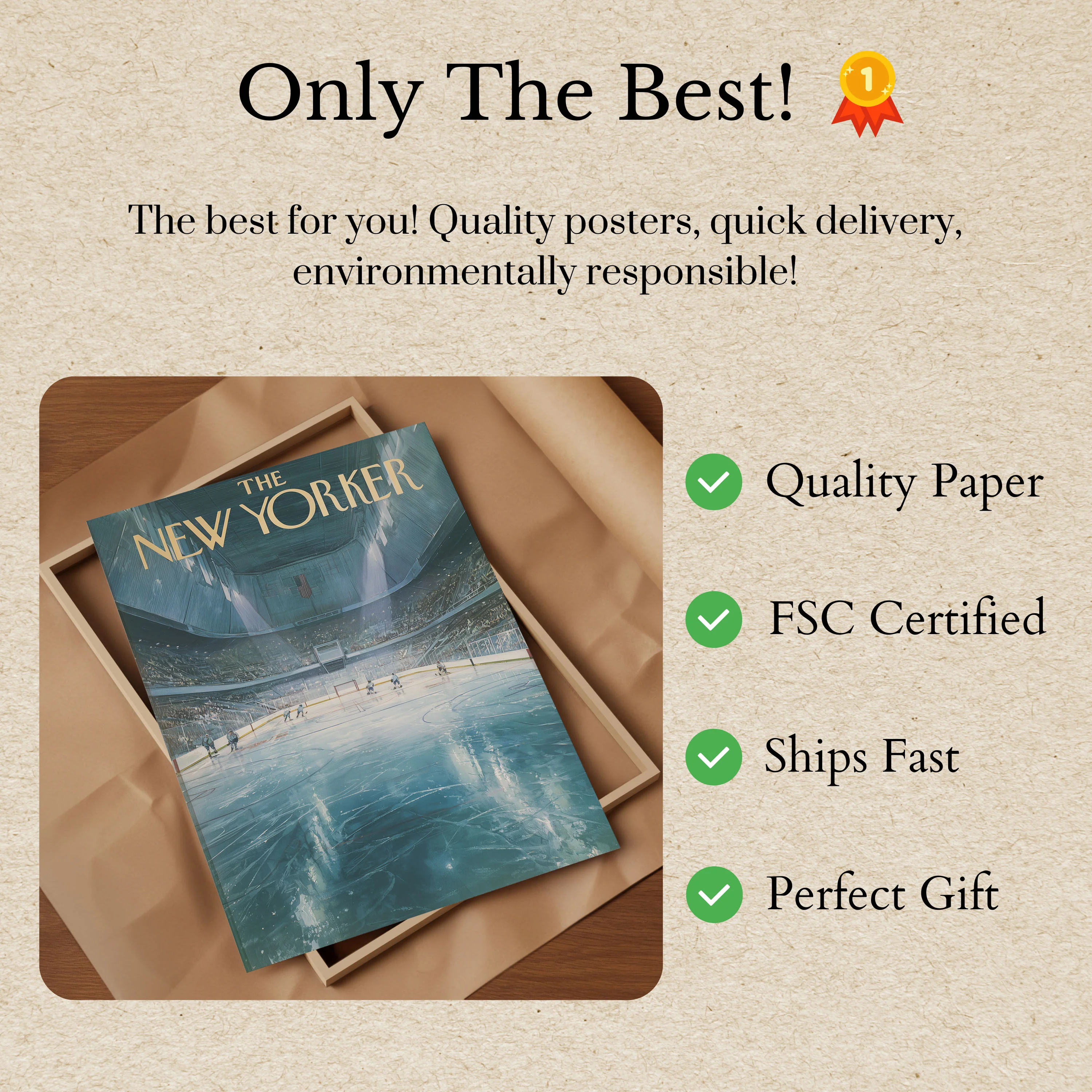 Frozen Arena: New Yorker Hockey Poster - Image 3