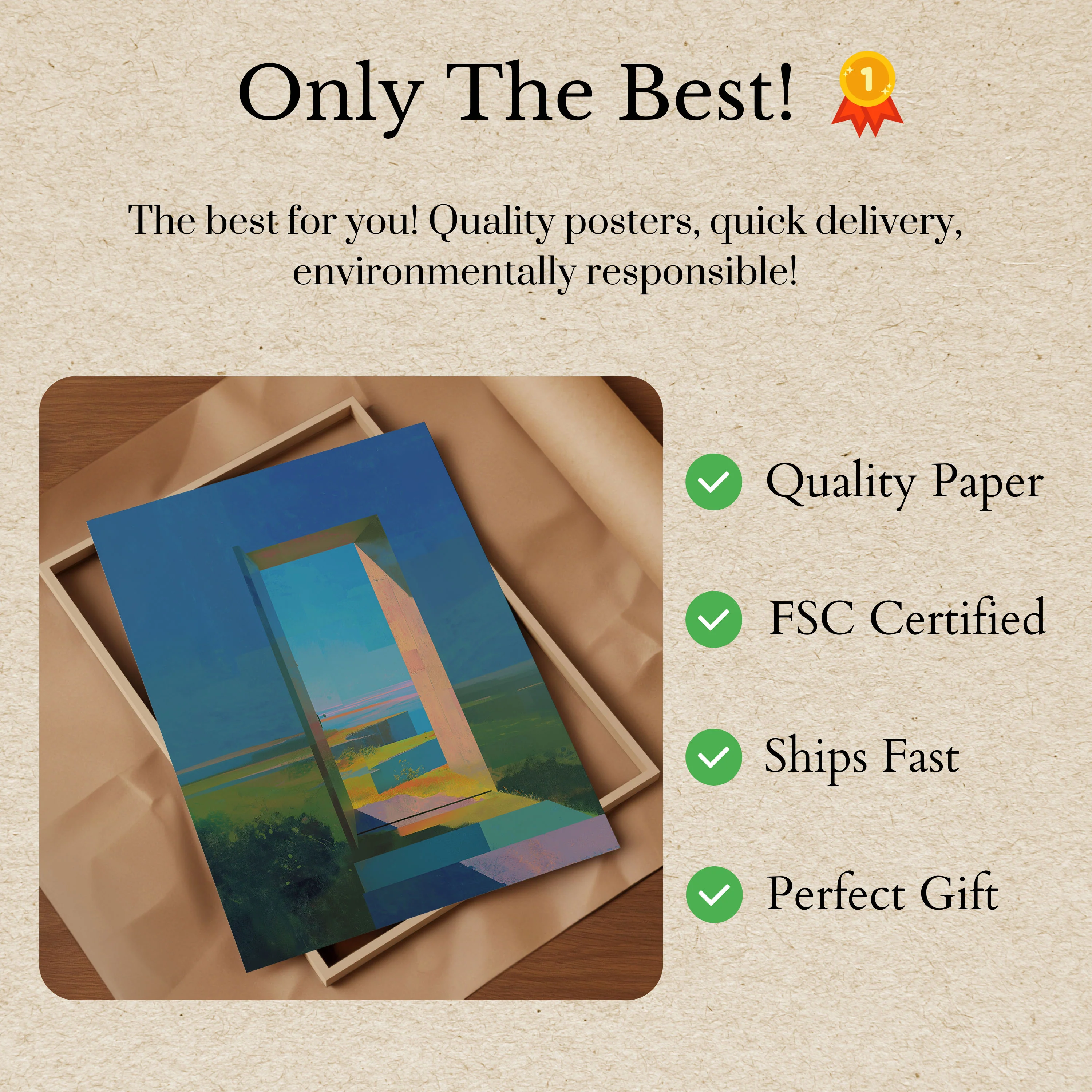 Geometric Landscape Portal Poster - Image 3