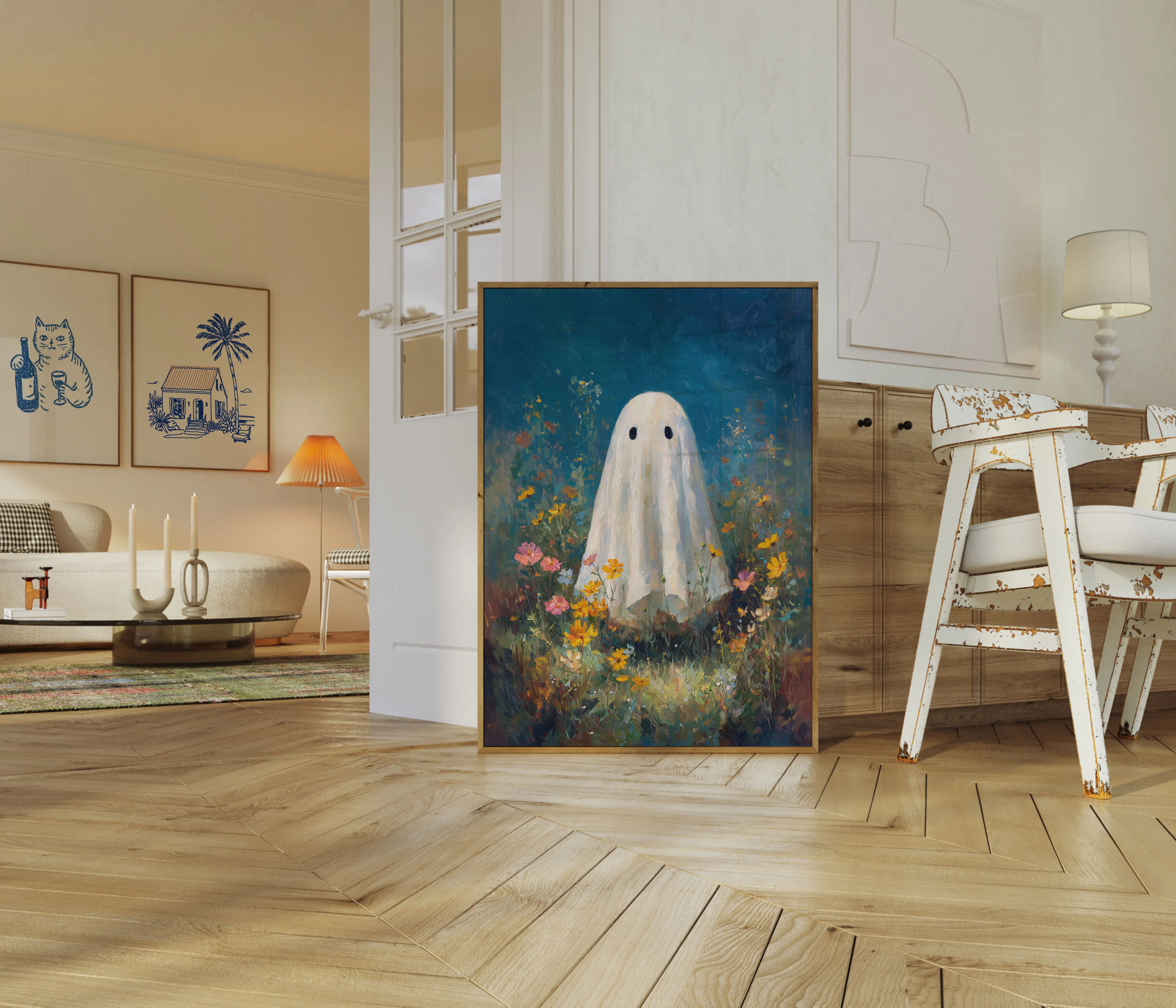 Ghostly Garden Halloween Poster - Image 5