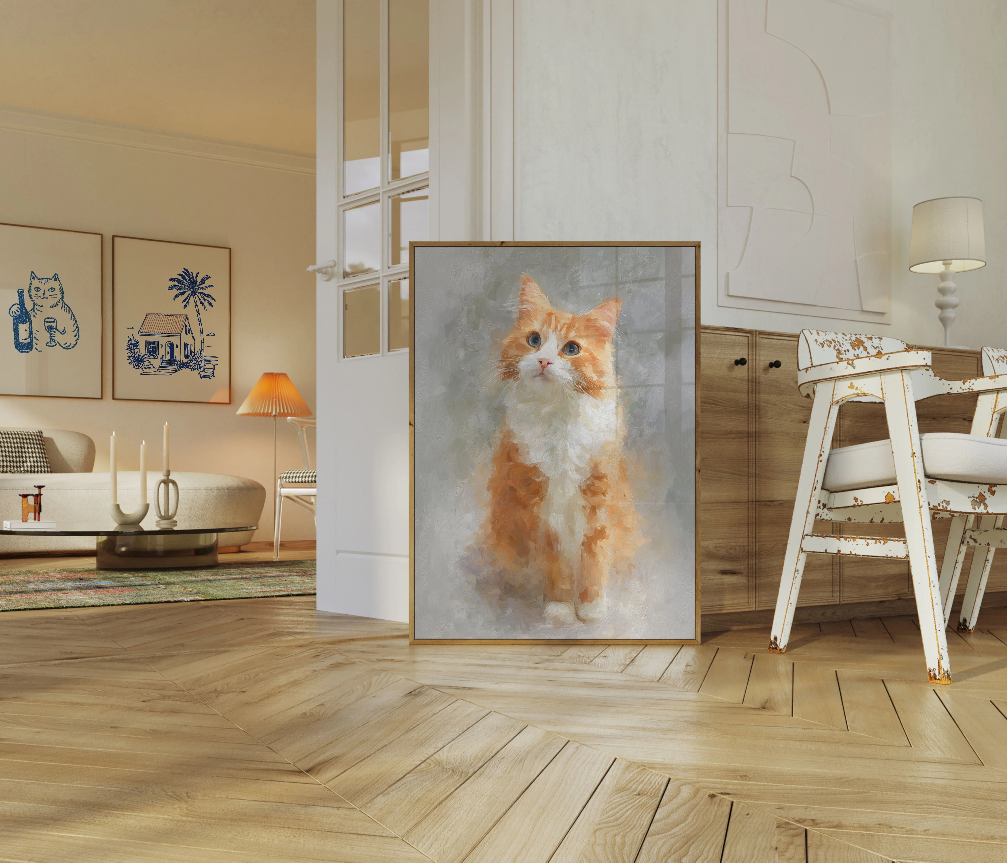 Ginger Orange Fluffy Cat Poster - Image 5