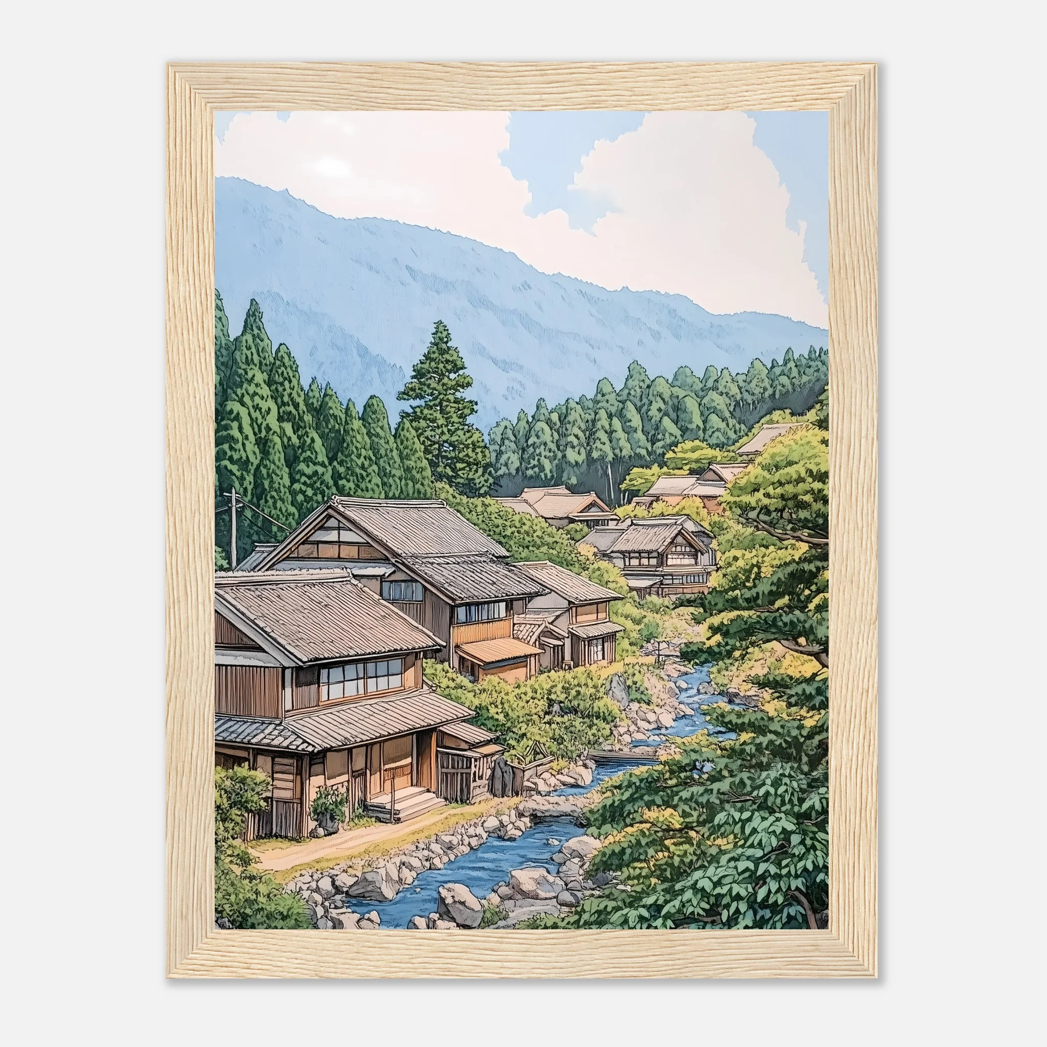 Japanese Streamside Serenity – Poster - Image 10