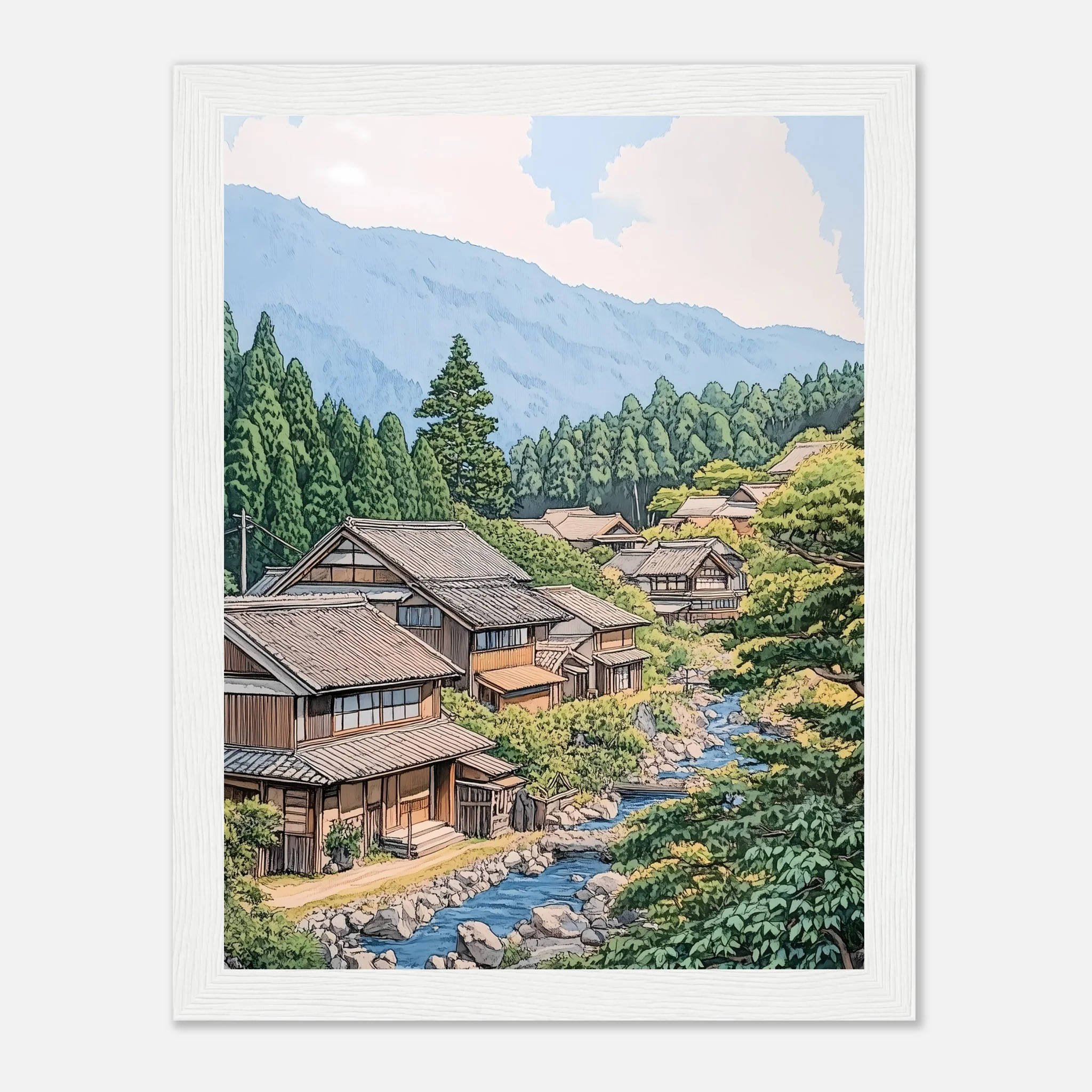 Japanese Streamside Serenity – Poster - Image 11