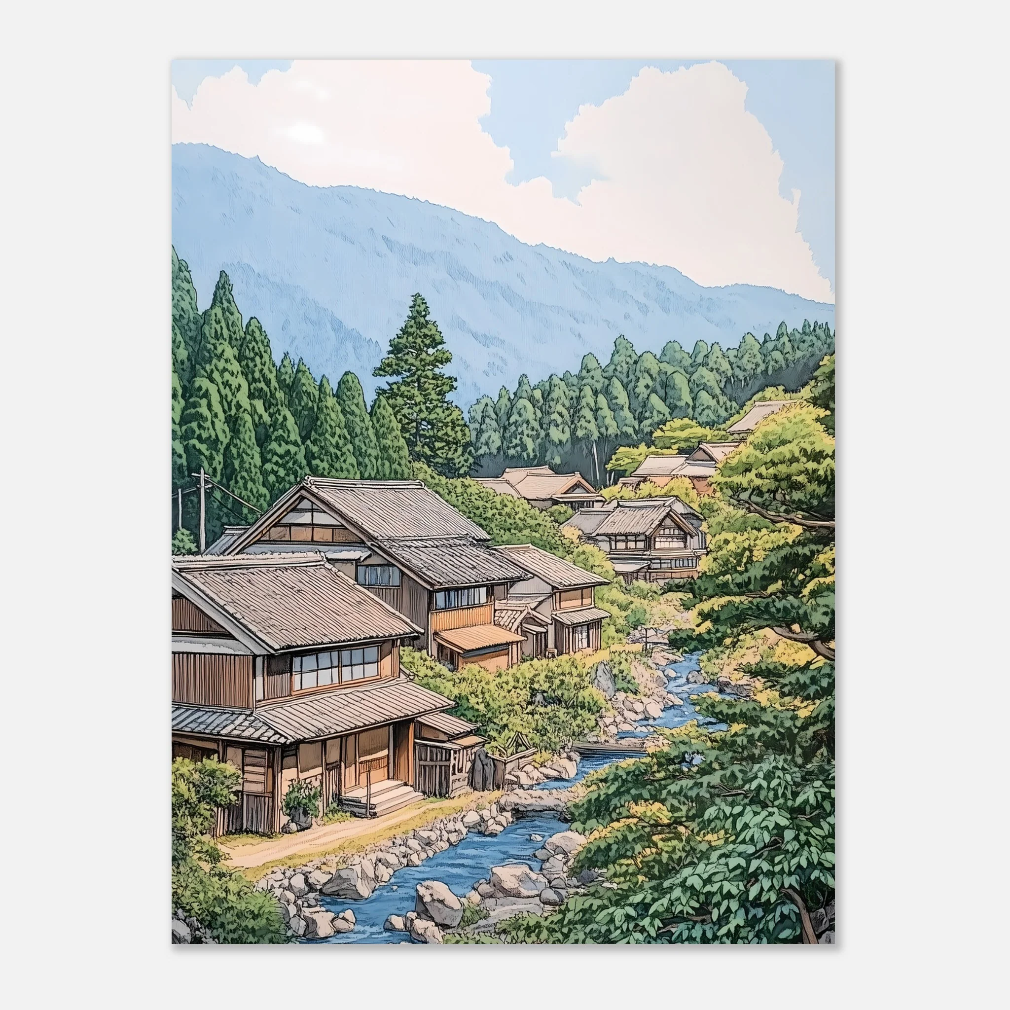 Japanese Streamside Serenity – Poster - Image 12