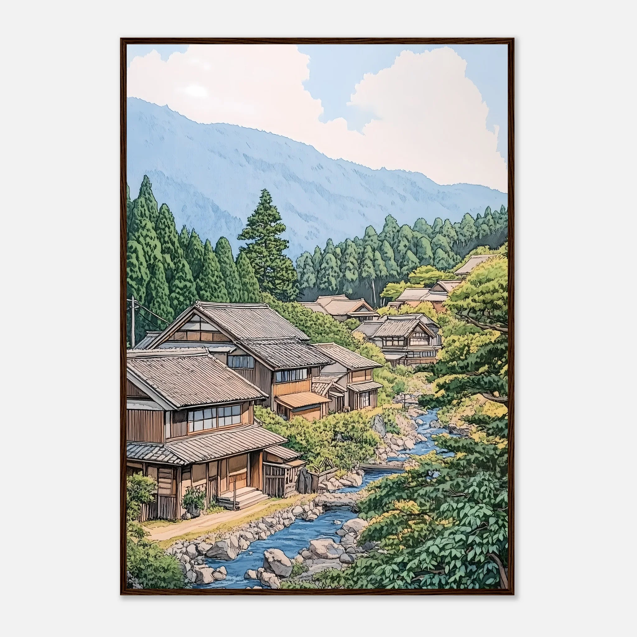 Japanese Streamside Serenity – Poster - Image 14