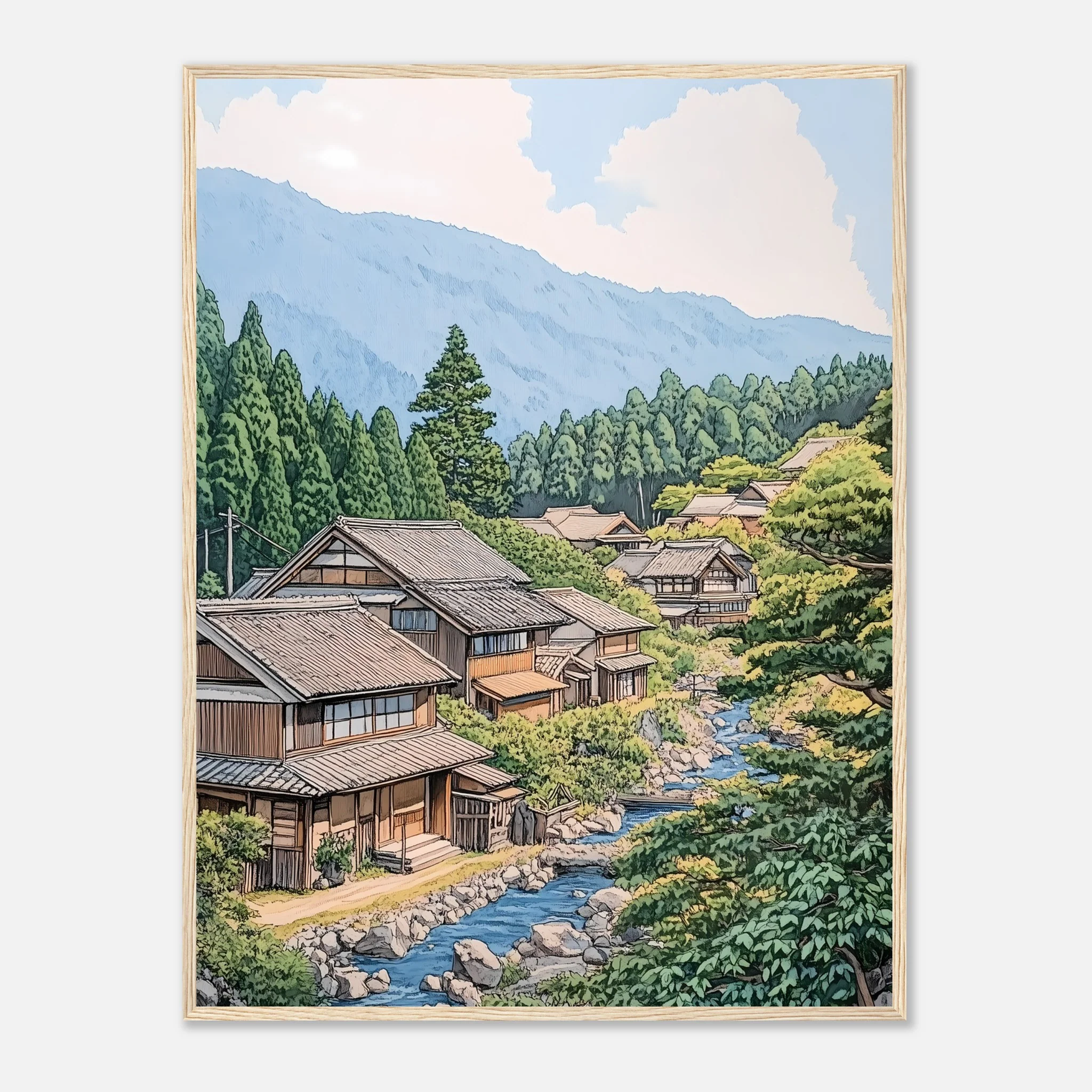 Japanese Streamside Serenity – Poster - Image 15