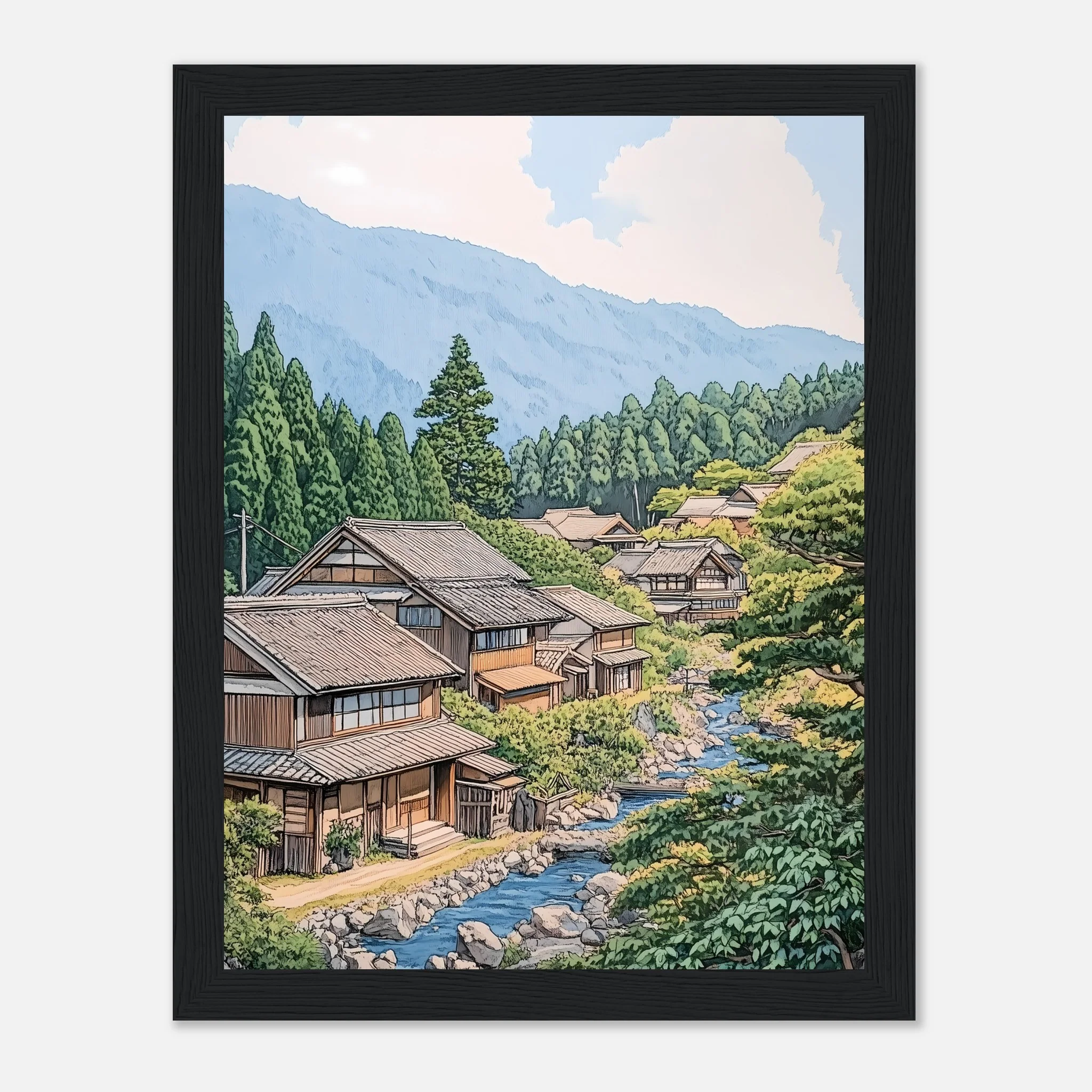 Japanese Streamside Serenity – Poster - Image 16