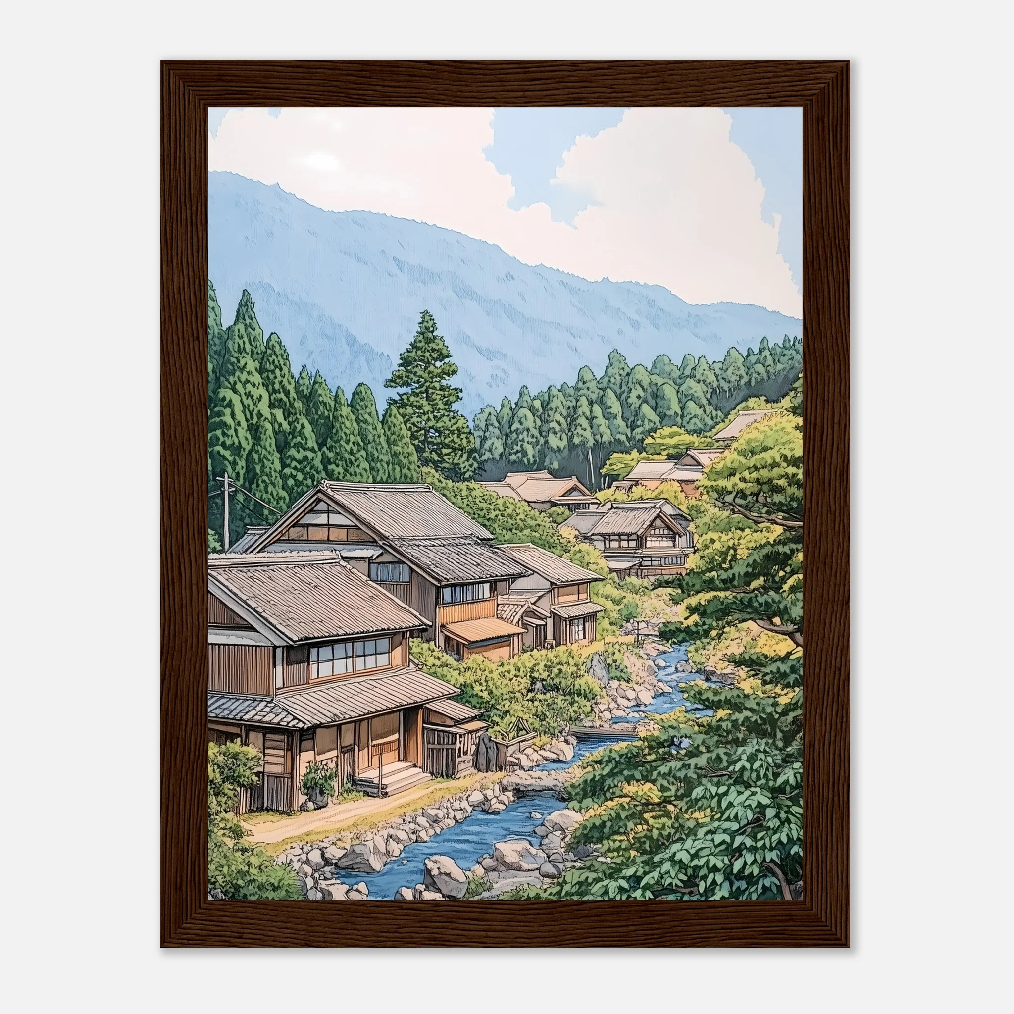 Japanese Streamside Serenity – Poster - Image 17