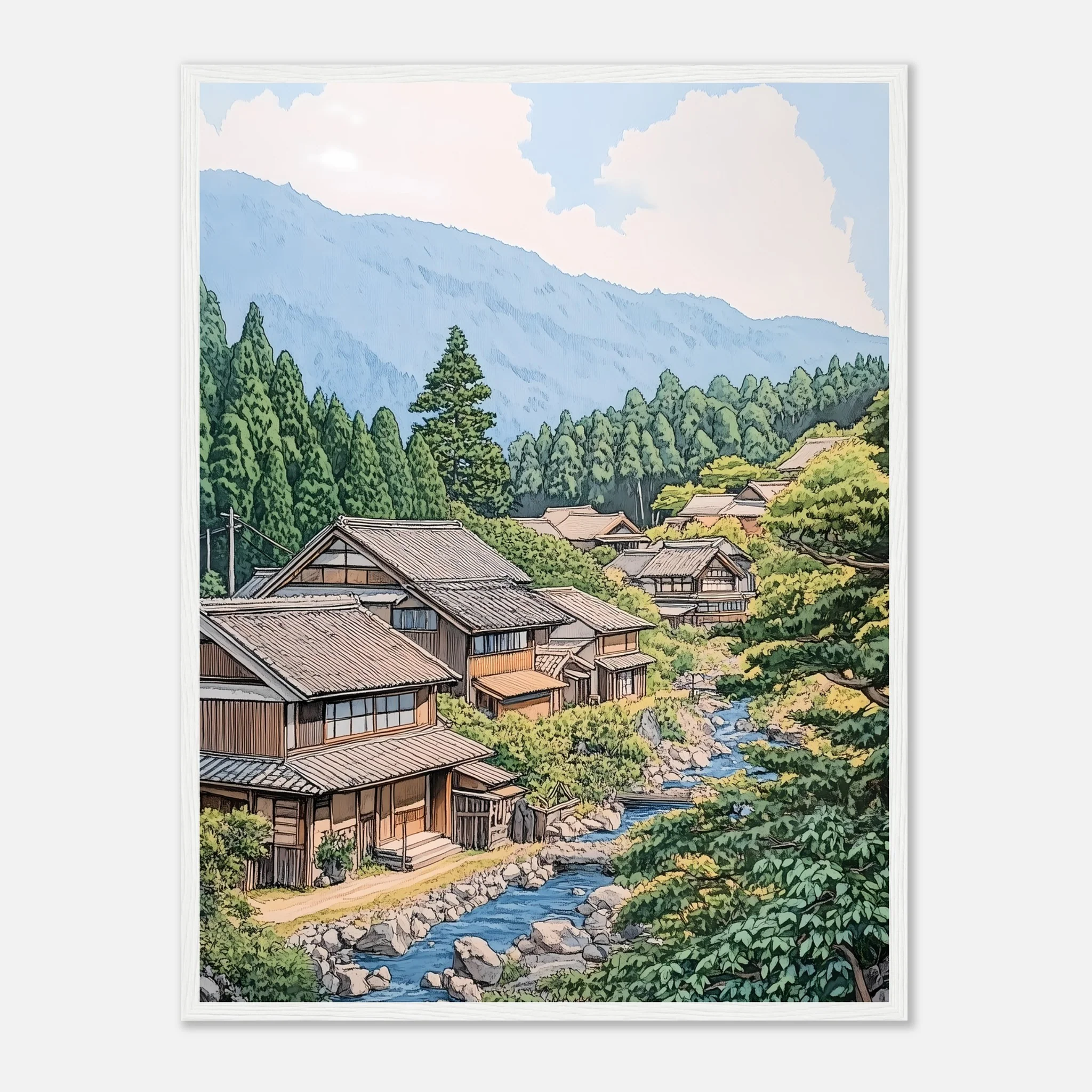Japanese Streamside Serenity – Poster - Image 19
