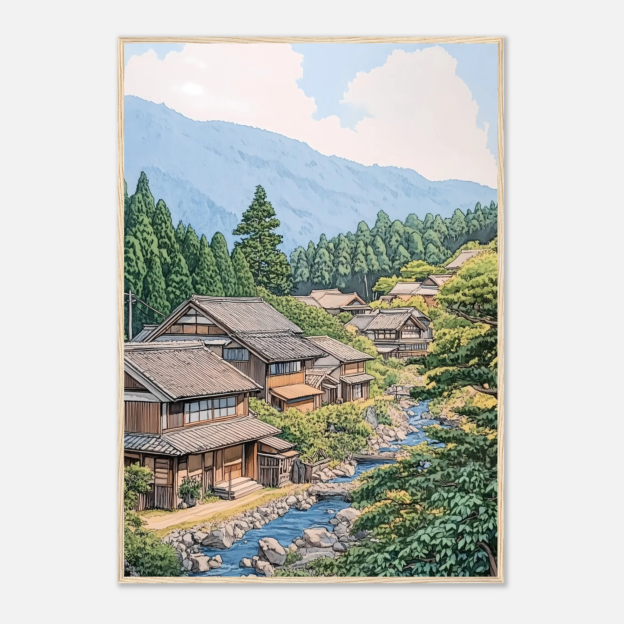 Japanese Streamside Serenity – Poster - Image 21