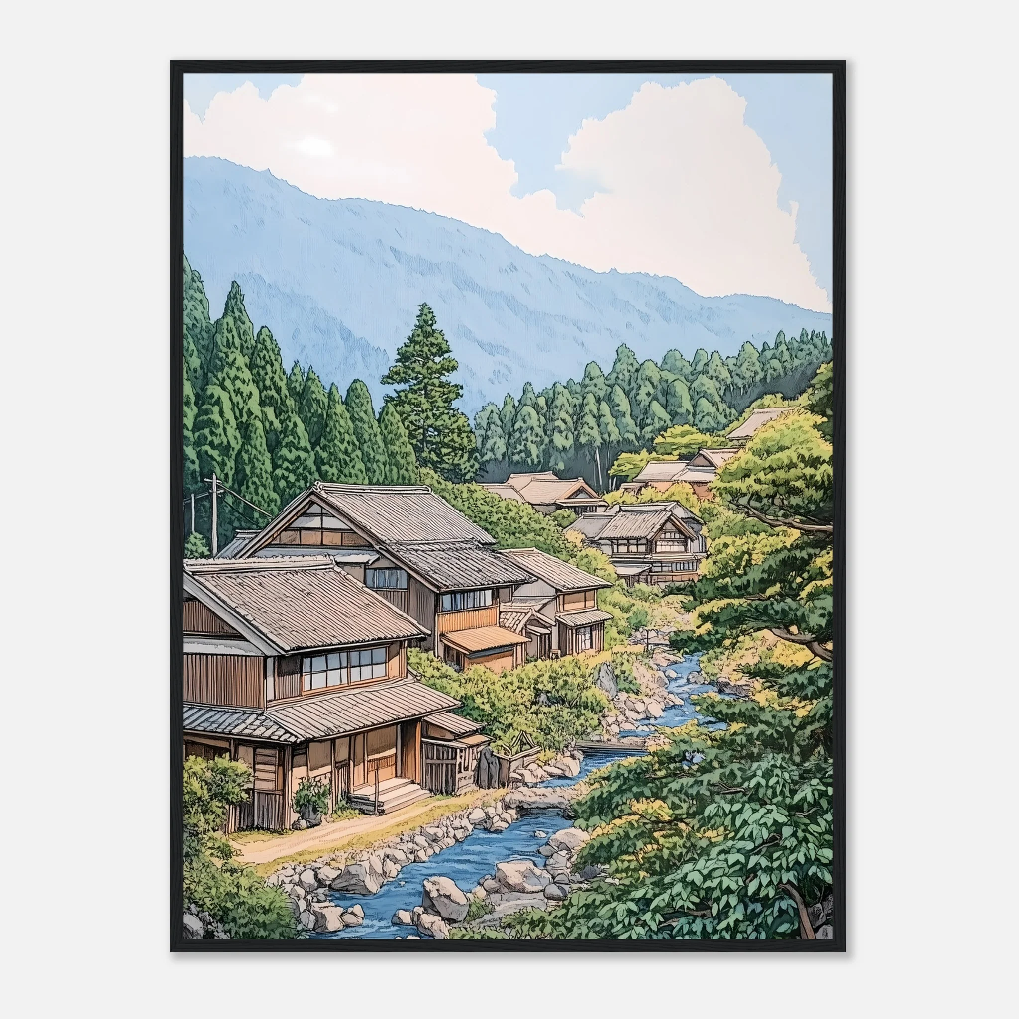 Japanese Streamside Serenity – Poster - Image 22