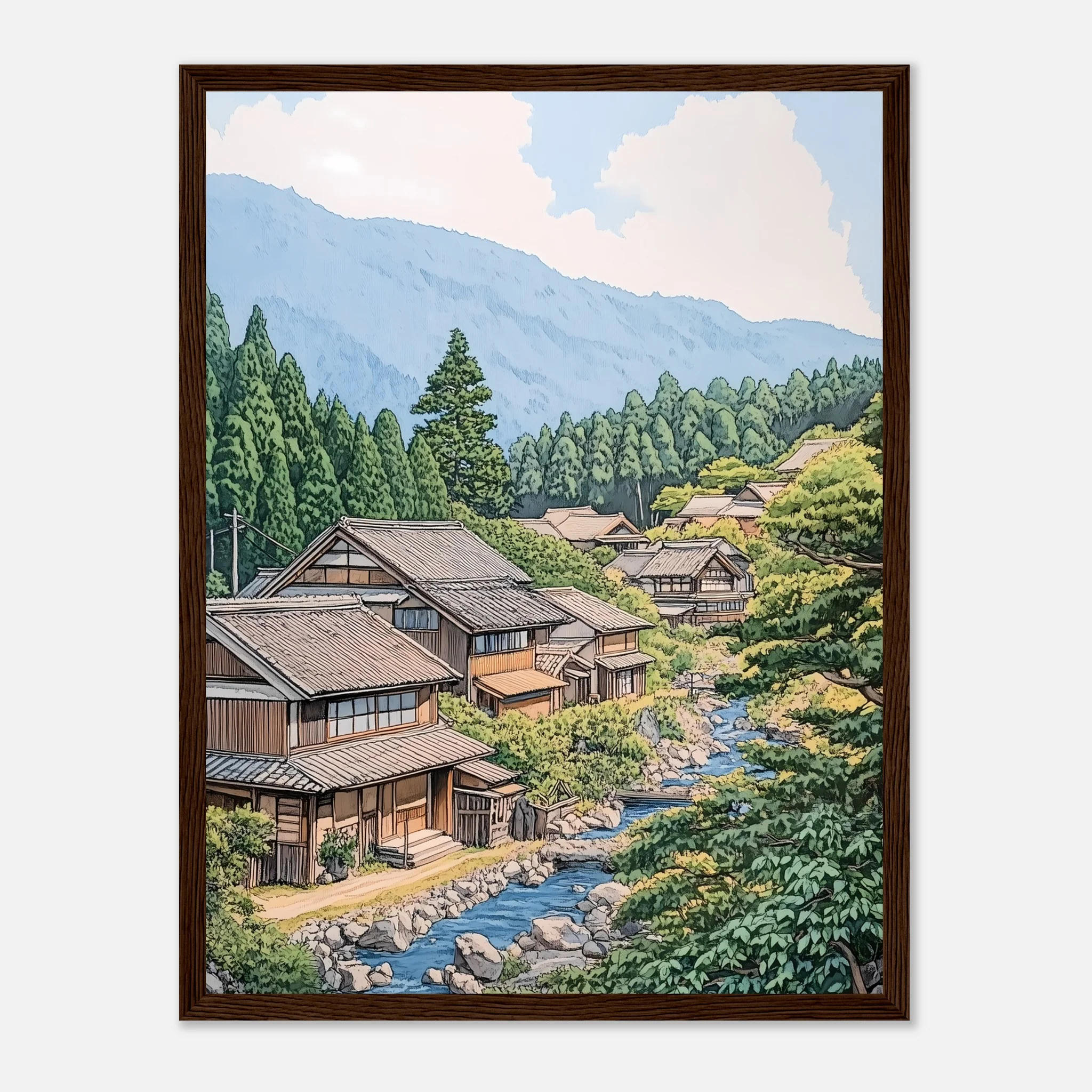 Japanese Streamside Serenity – Poster - Image 23