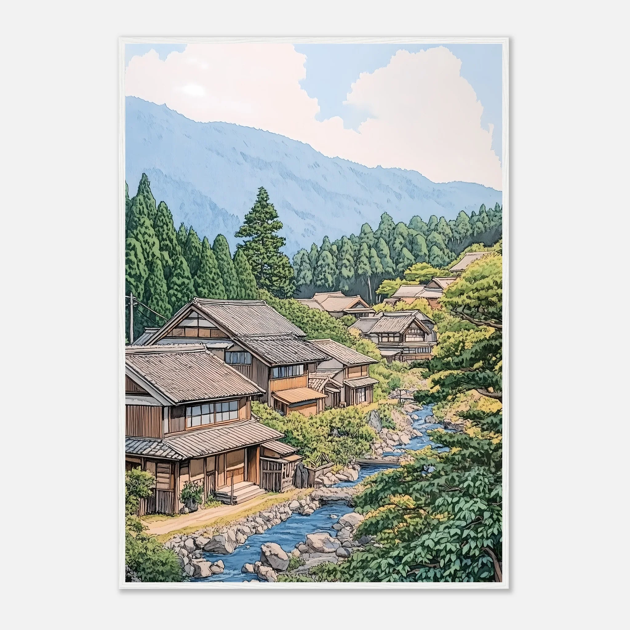 Japanese Streamside Serenity – Poster - Image 25