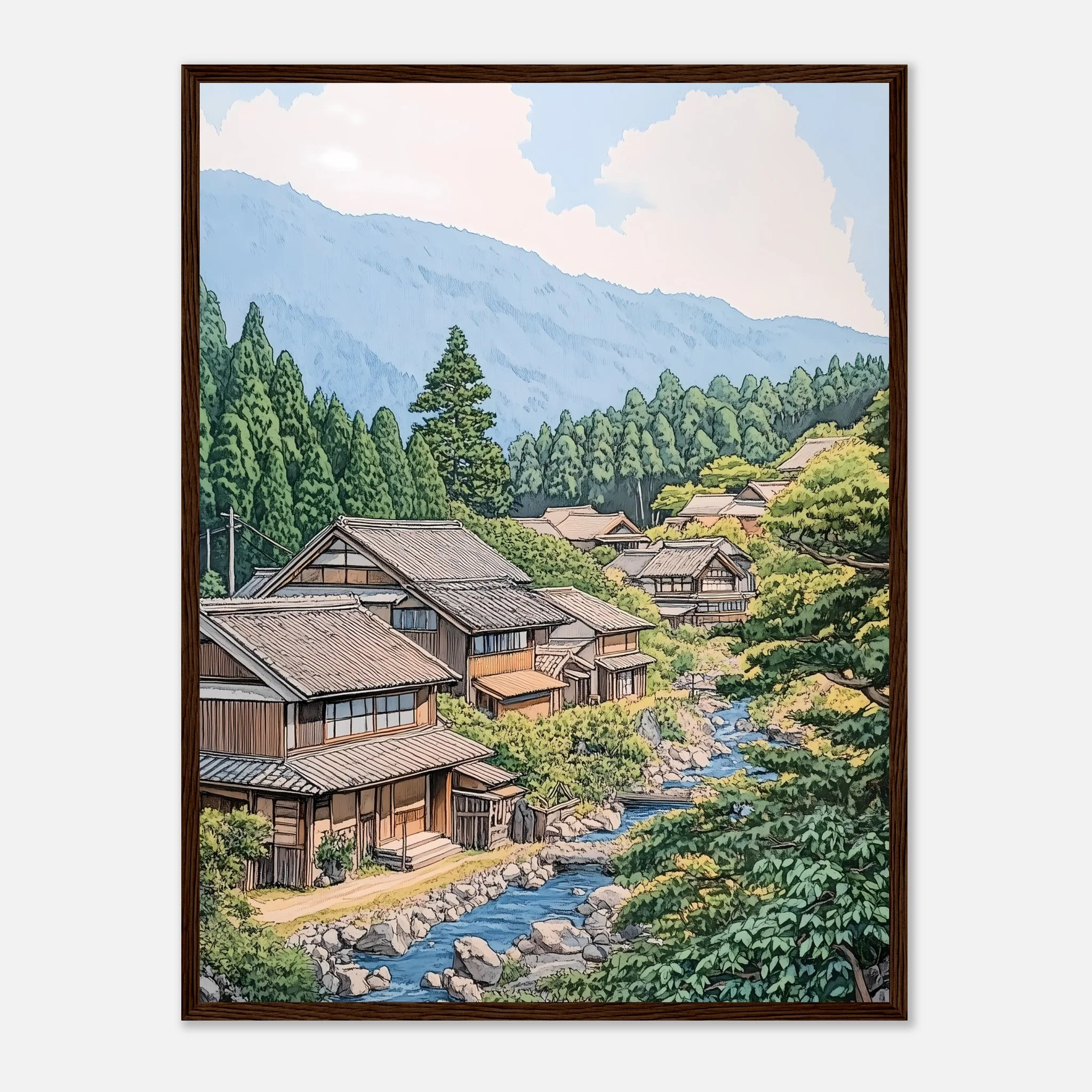 Japanese Streamside Serenity – Poster - Image 27